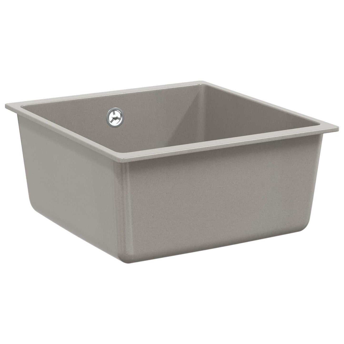 Wasbak Grijs 430 x 460 mm 80% Kwarts en 20% Hars is nu te koop bij PeponiXL, paradijselijk wonen!