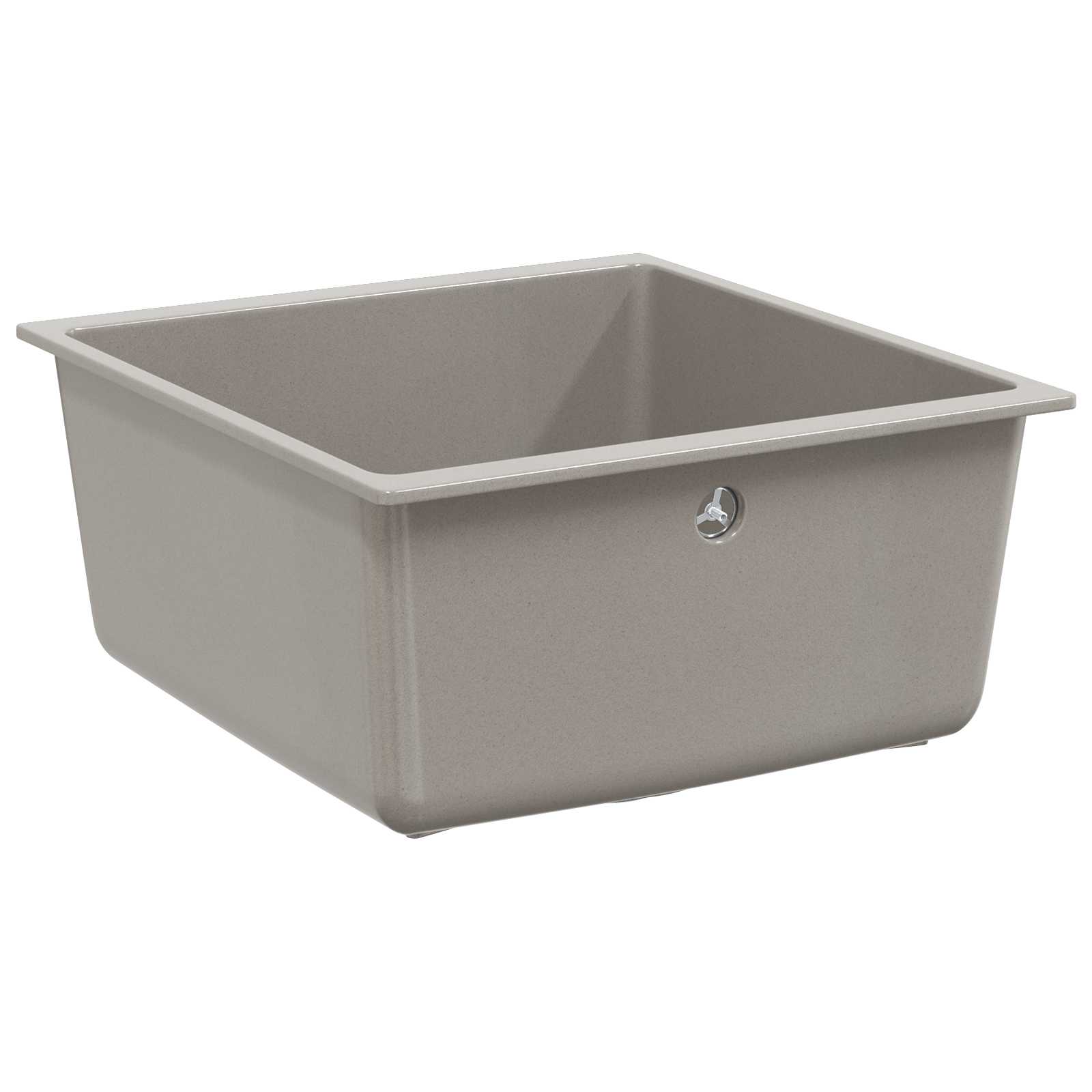 Wasbak Grijs 430 x 460 mm 80% Kwarts en 20% Hars is nu te koop bij PeponiXL, paradijselijk wonen!