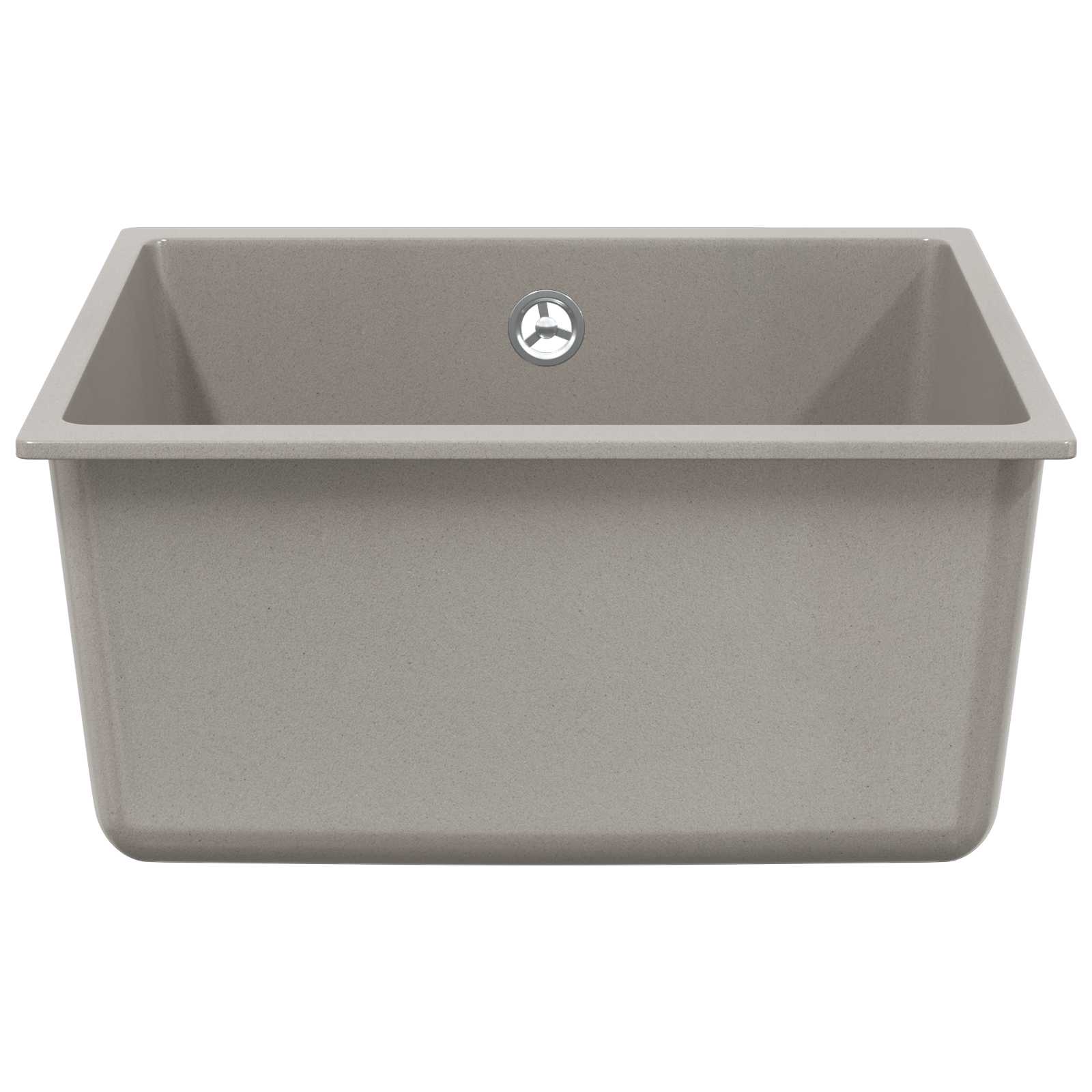 Wasbak Grijs 430 x 460 mm 80% Kwarts en 20% Hars is nu te koop bij PeponiXL, paradijselijk wonen!