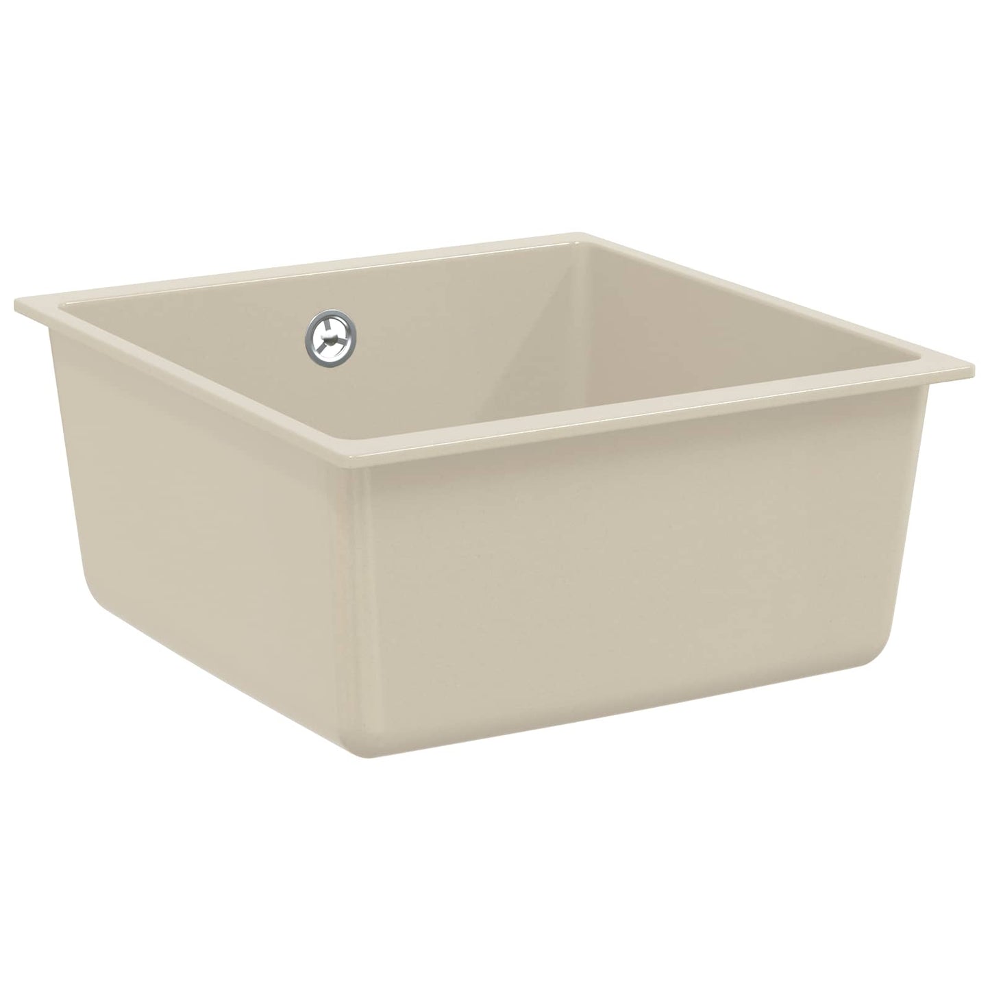Wasbak Beige 430 x 460 mm 80% Kwarts en 20% Hars is nu te koop bij PeponiXL, paradijselijk wonen!