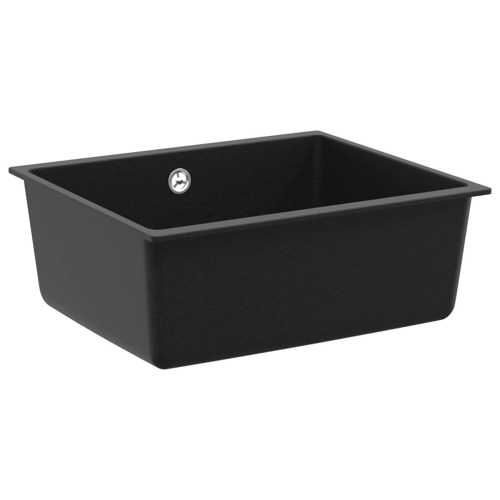 Wasbak Zwart 530 x 460 mm 80% Kwarts en 20% Hars is nu te koop bij PeponiXL, paradijselijk wonen!