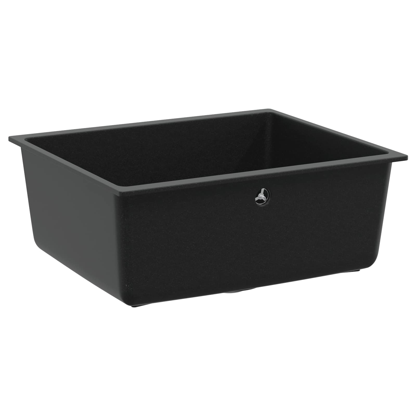Wasbak Zwart 530 x 460 mm 80% Kwarts en 20% Hars is nu te koop bij PeponiXL, paradijselijk wonen!