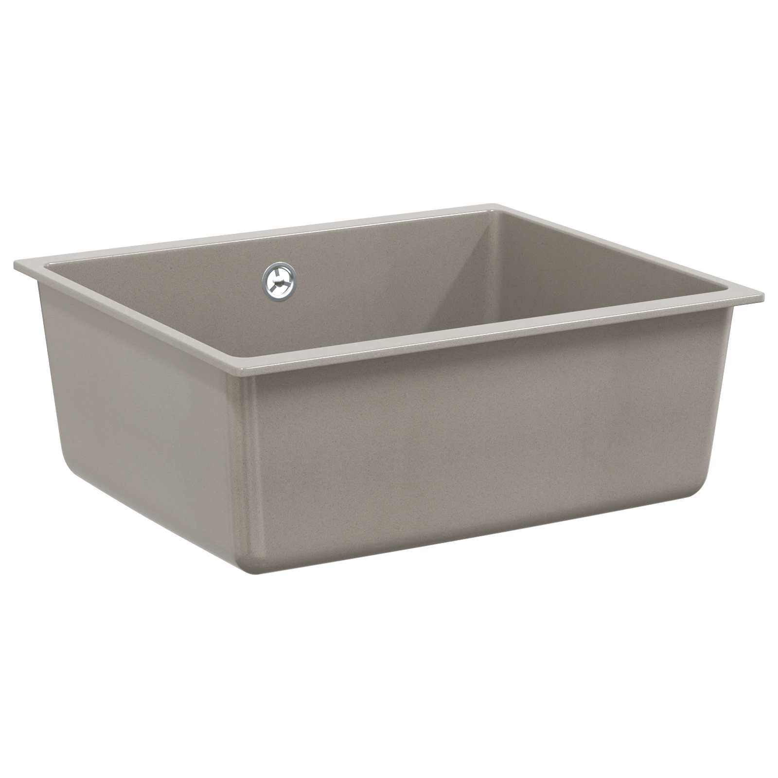 Wasbak Grijs 530 x 460 mm 80% Kwarts en 20% Hars is nu te koop bij PeponiXL, paradijselijk wonen!