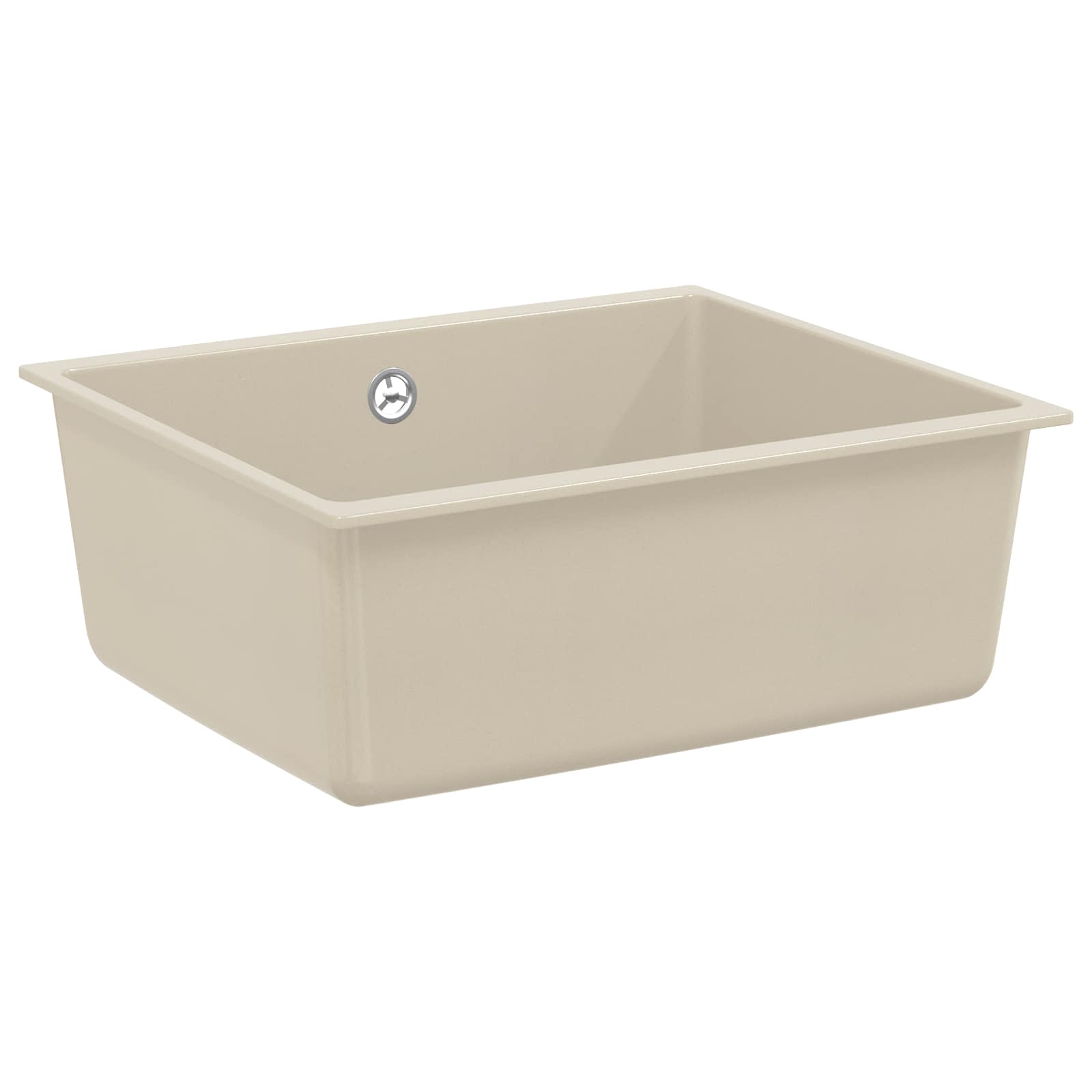 Wasbak Beige 530 x 460 mm 80% Kwarts en 20% Hars is nu te koop bij PeponiXL, paradijselijk wonen!