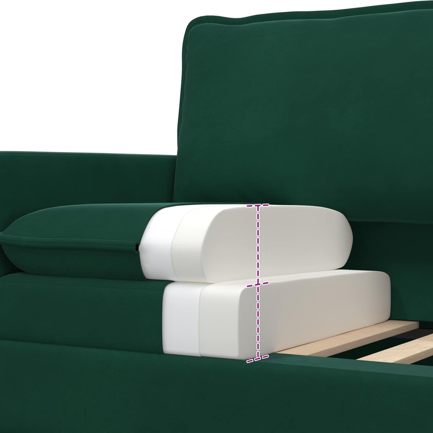 Bankstel 2 pcs Donkergroen Fluweel is nu te koop bij PeponiXL, paradijselijk wonen!