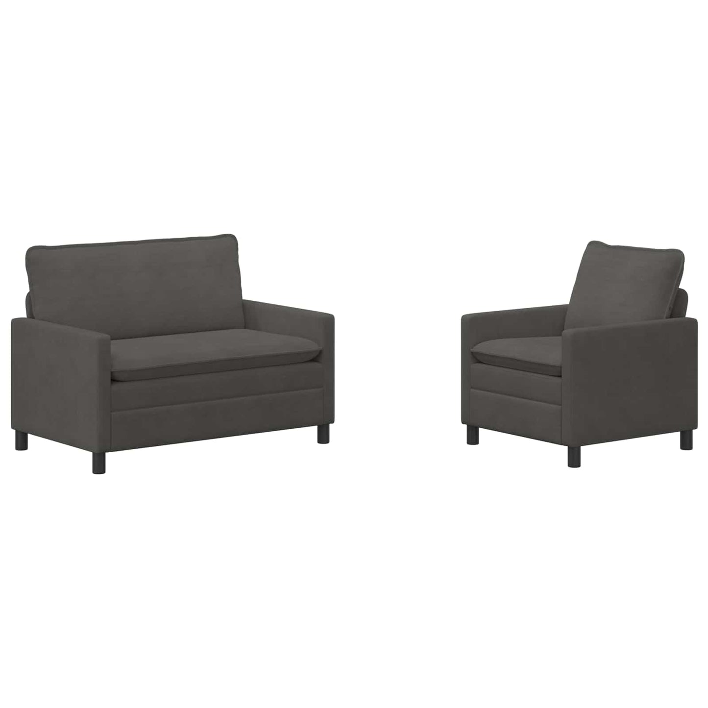 Bankstel 2 pcs Donkergrijs Stof is nu te koop bij PeponiXL, paradijselijk wonen!