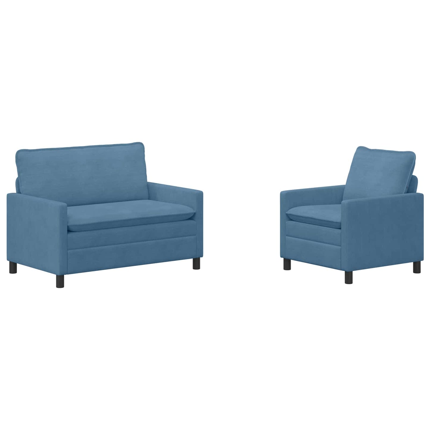 Bankstel 2 pcs Blauw Stof is nu te koop bij PeponiXL, paradijselijk wonen!