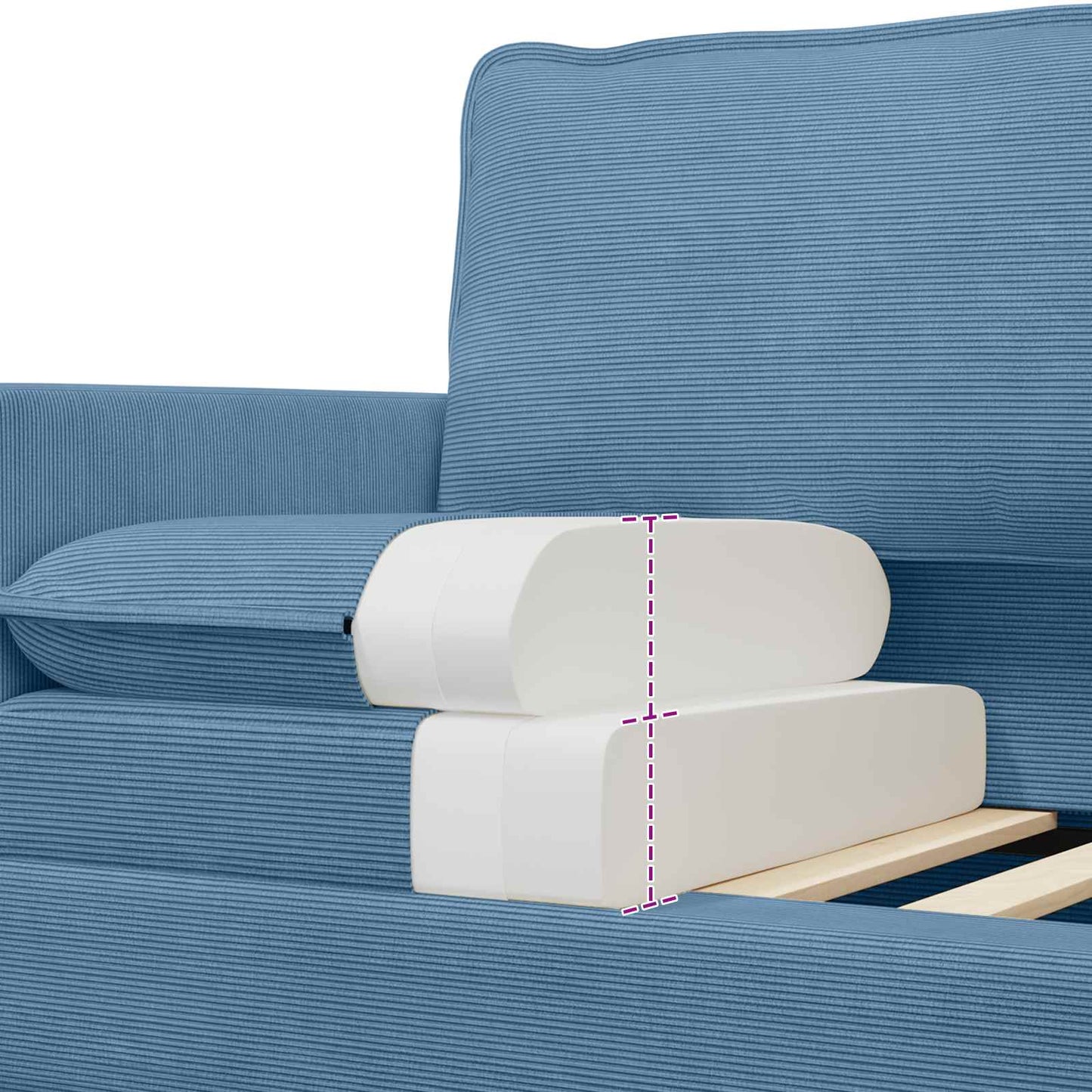Bankstel 2 pcs Blauw Stof is nu te koop bij PeponiXL, paradijselijk wonen!