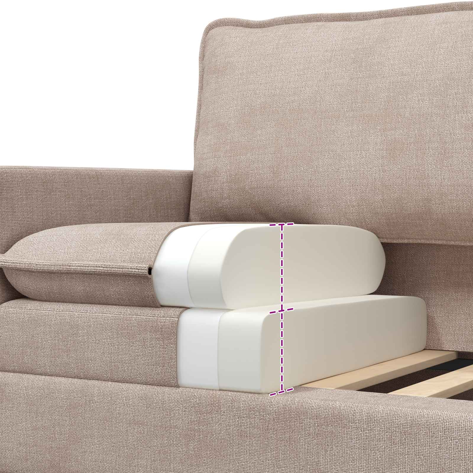 Bankstel 2 pcs Beige Polyester is nu te koop bij PeponiXL, paradijselijk wonen!