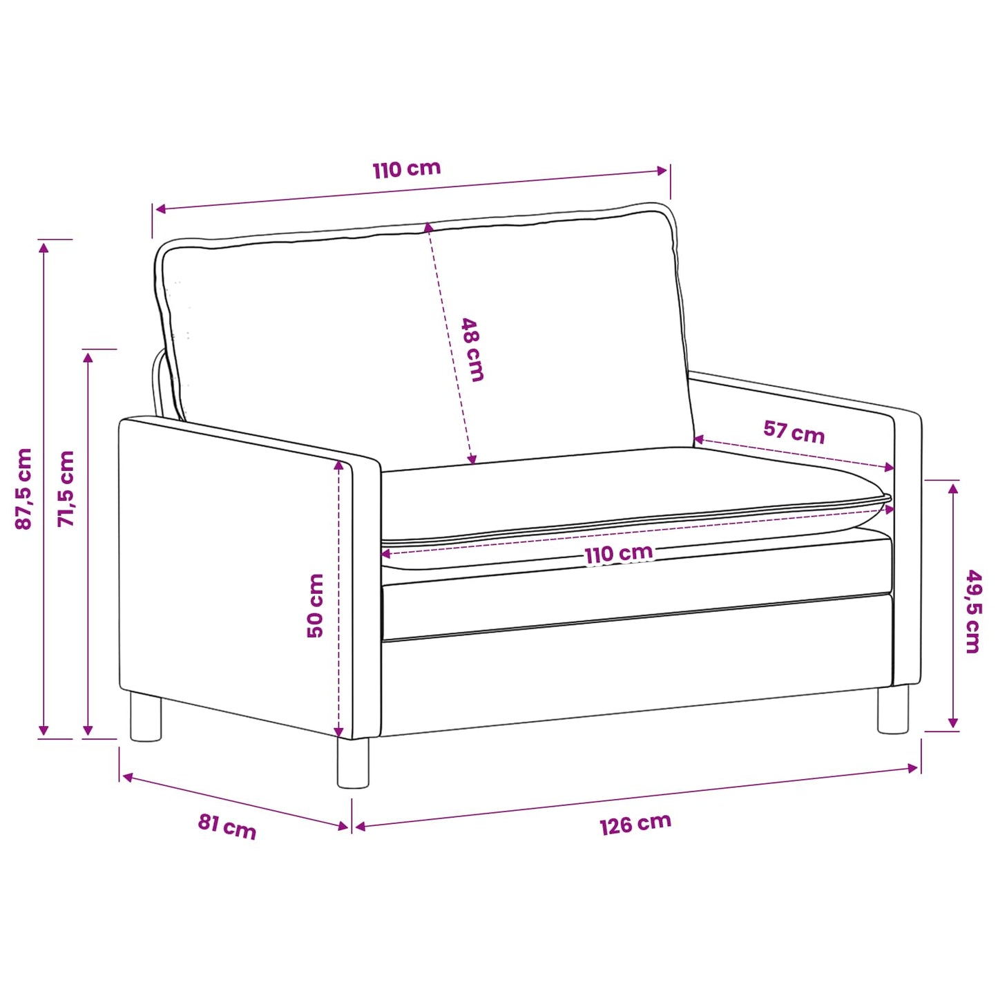 Bankstel 2 pcs Lichtgrijs Polyester is nu te koop bij PeponiXL, paradijselijk wonen!