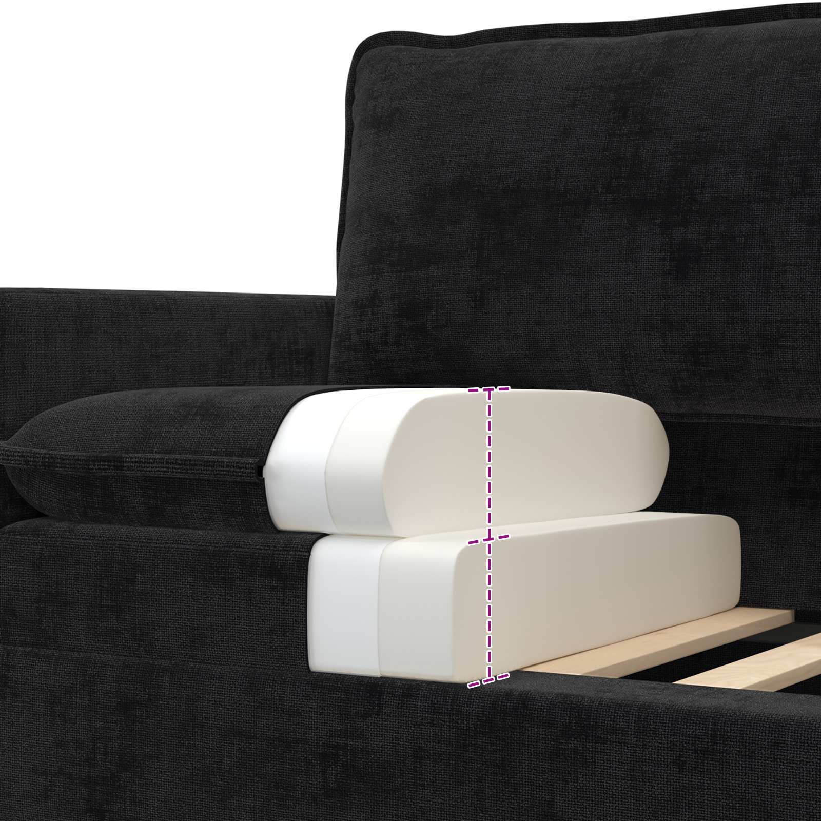 Bankstel 2 pcs Zwart Polyester is nu te koop bij PeponiXL, paradijselijk wonen!