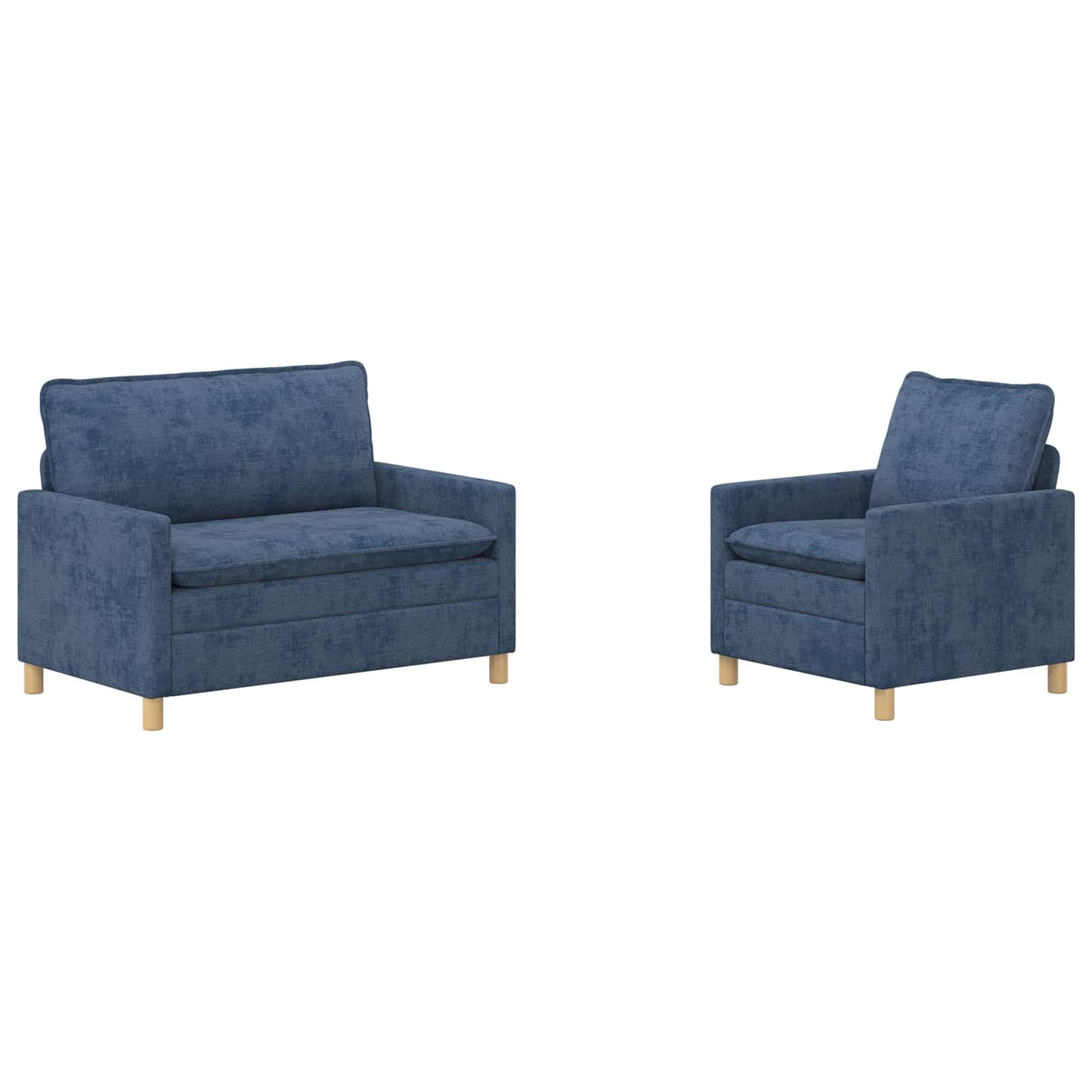 Bankstel 2 pcs Blauw Polyester is nu te koop bij PeponiXL, paradijselijk wonen!