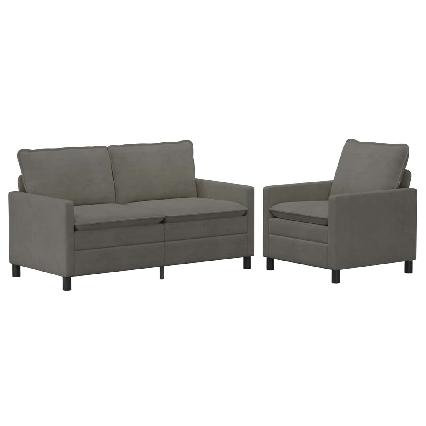 Bankstel 2 pcs Lichtgrijs Stof is nu te koop bij PeponiXL, paradijselijk wonen!