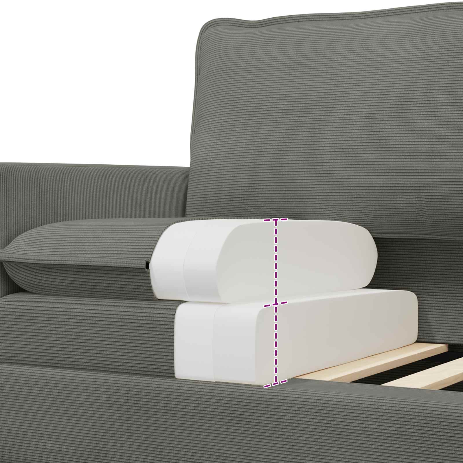 Bankstel 2 pcs Lichtgrijs Stof is nu te koop bij PeponiXL, paradijselijk wonen!