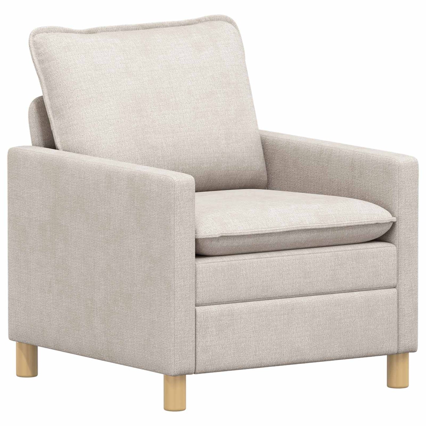 Bankstel 2 pcs Crèmekleurig Polyester is nu te koop bij PeponiXL, paradijselijk wonen!