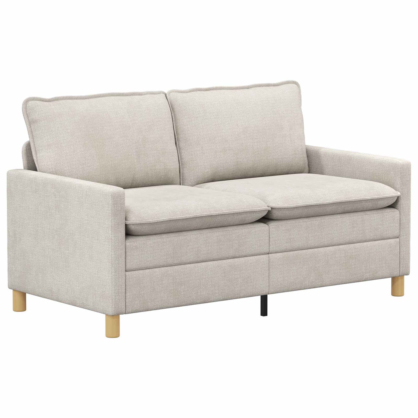 Bankstel 2 pcs Crèmekleurig Polyester is nu te koop bij PeponiXL, paradijselijk wonen!