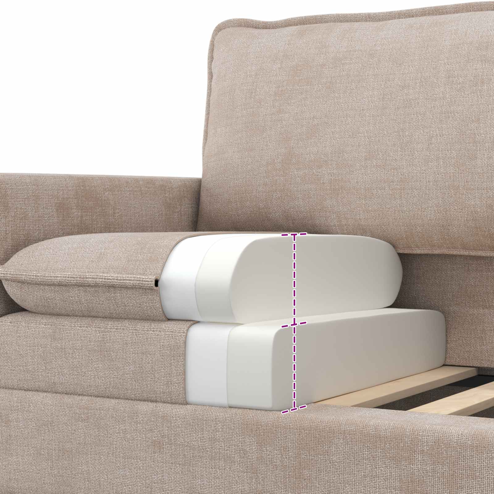Bankstel 2 pcs Beige Polyester is nu te koop bij PeponiXL, paradijselijk wonen!