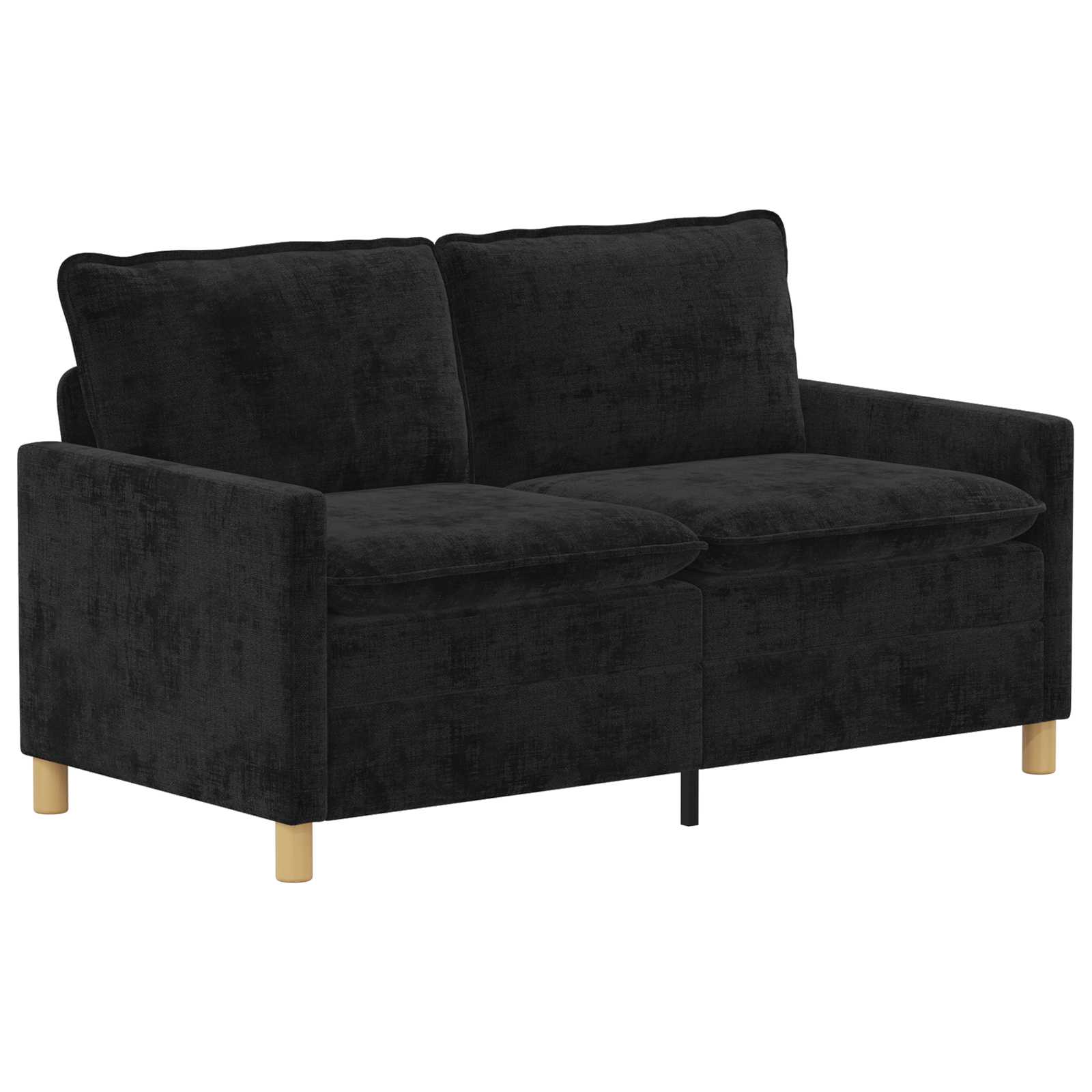 Bankstel 2 pcs Zwart Polyester is nu te koop bij PeponiXL, paradijselijk wonen!