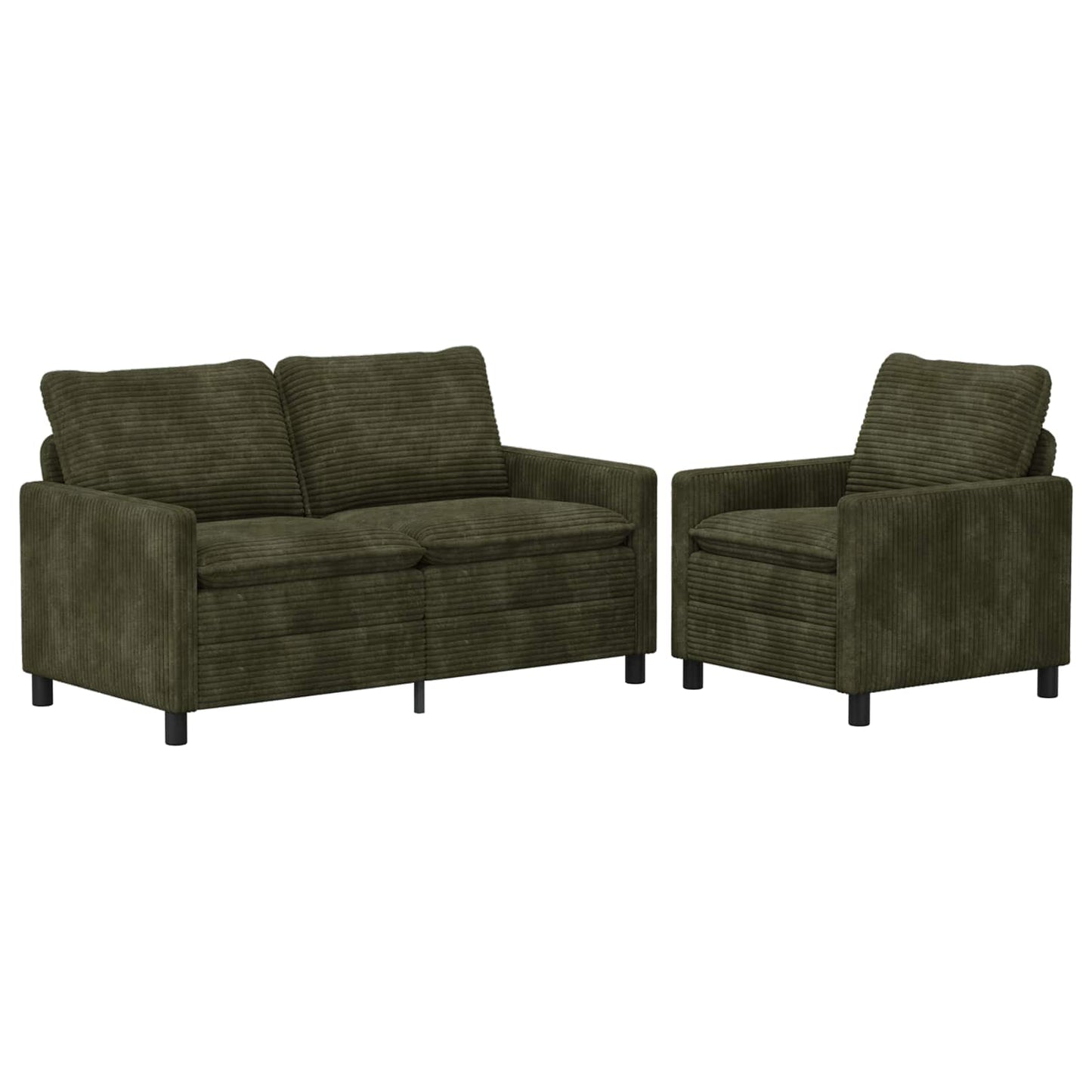 Bankstel 2 pcs Groen Polyester is nu te koop bij PeponiXL, paradijselijk wonen!