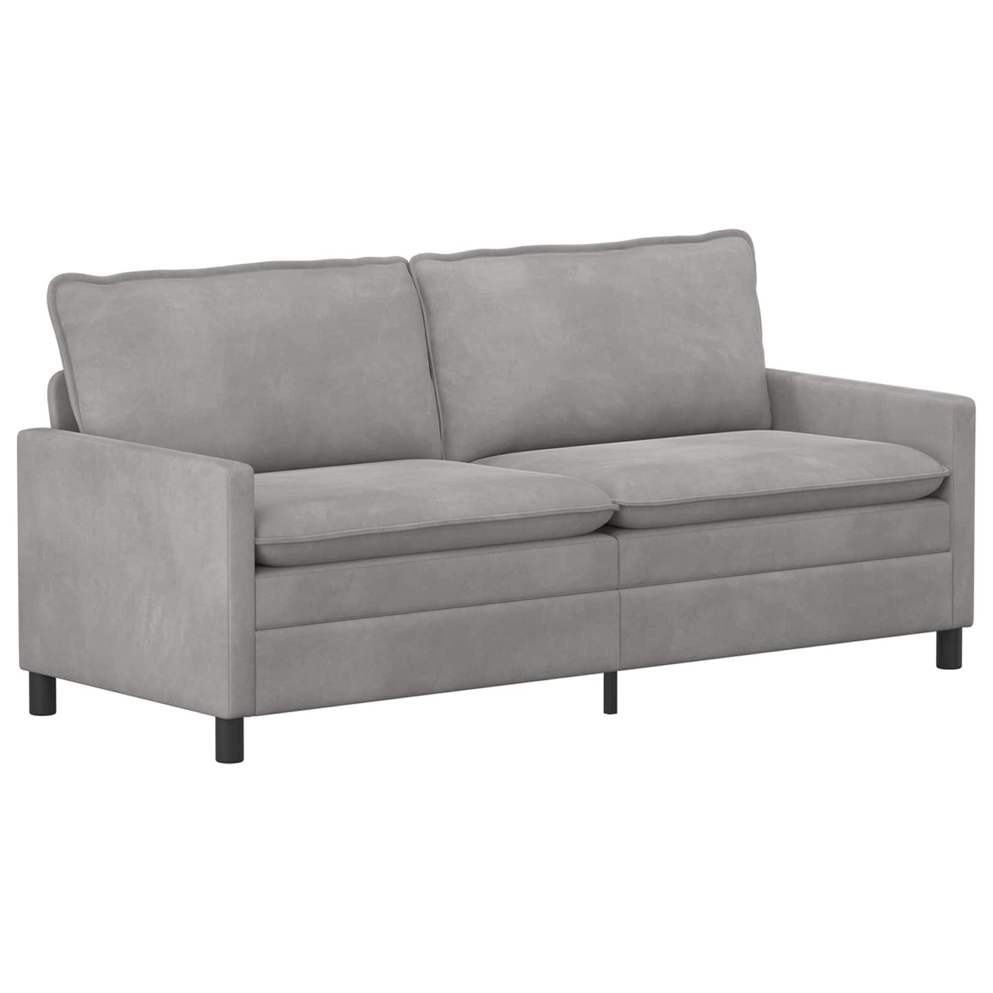 Bankstel 2 pcs Lichtgrijs Fluweel is nu te koop bij PeponiXL, paradijselijk wonen!