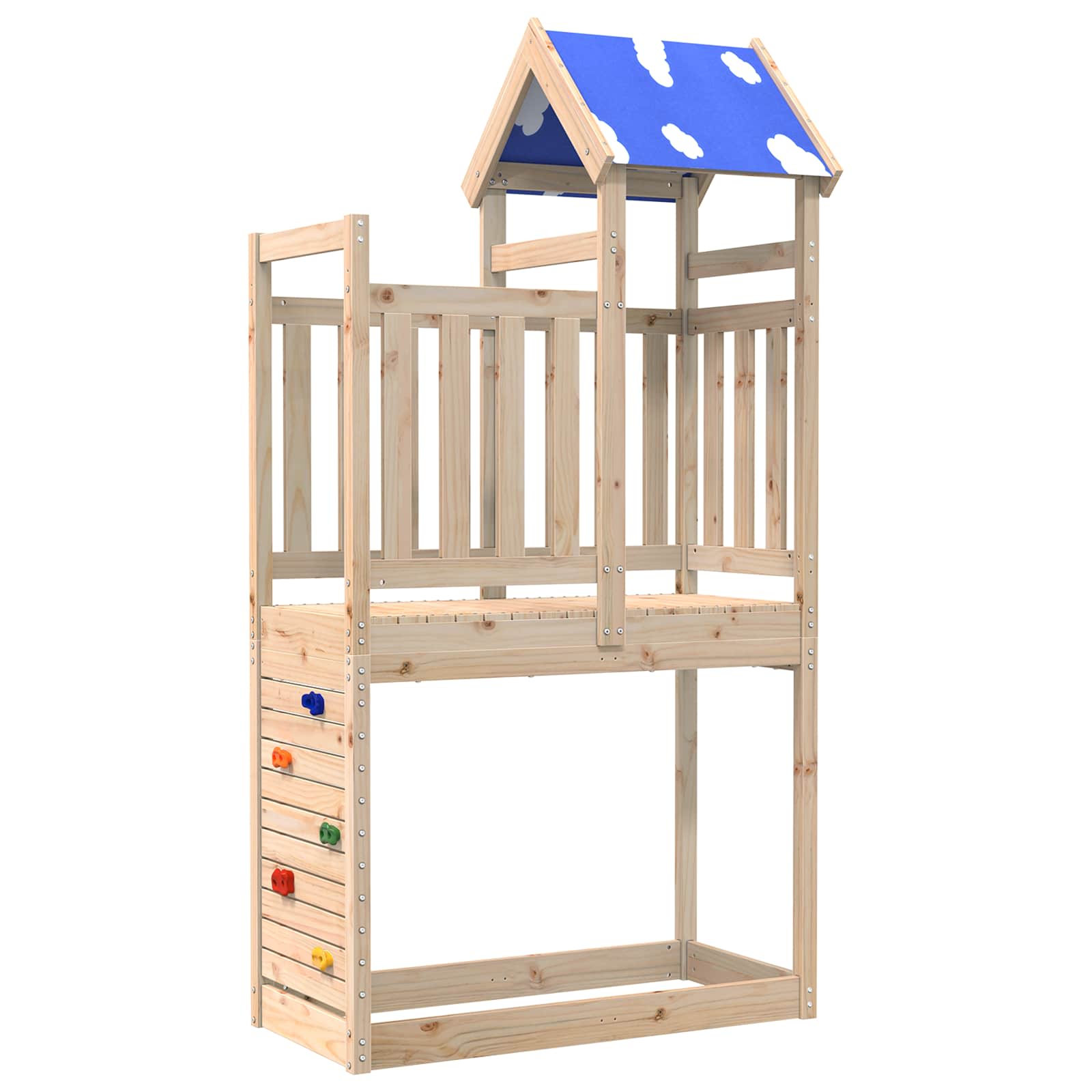 Speeltoren Bruin 110,5 x 52,5 x 215 cm Massief grenenhout is nu te koop bij PeponiXL, paradijselijk wonen!