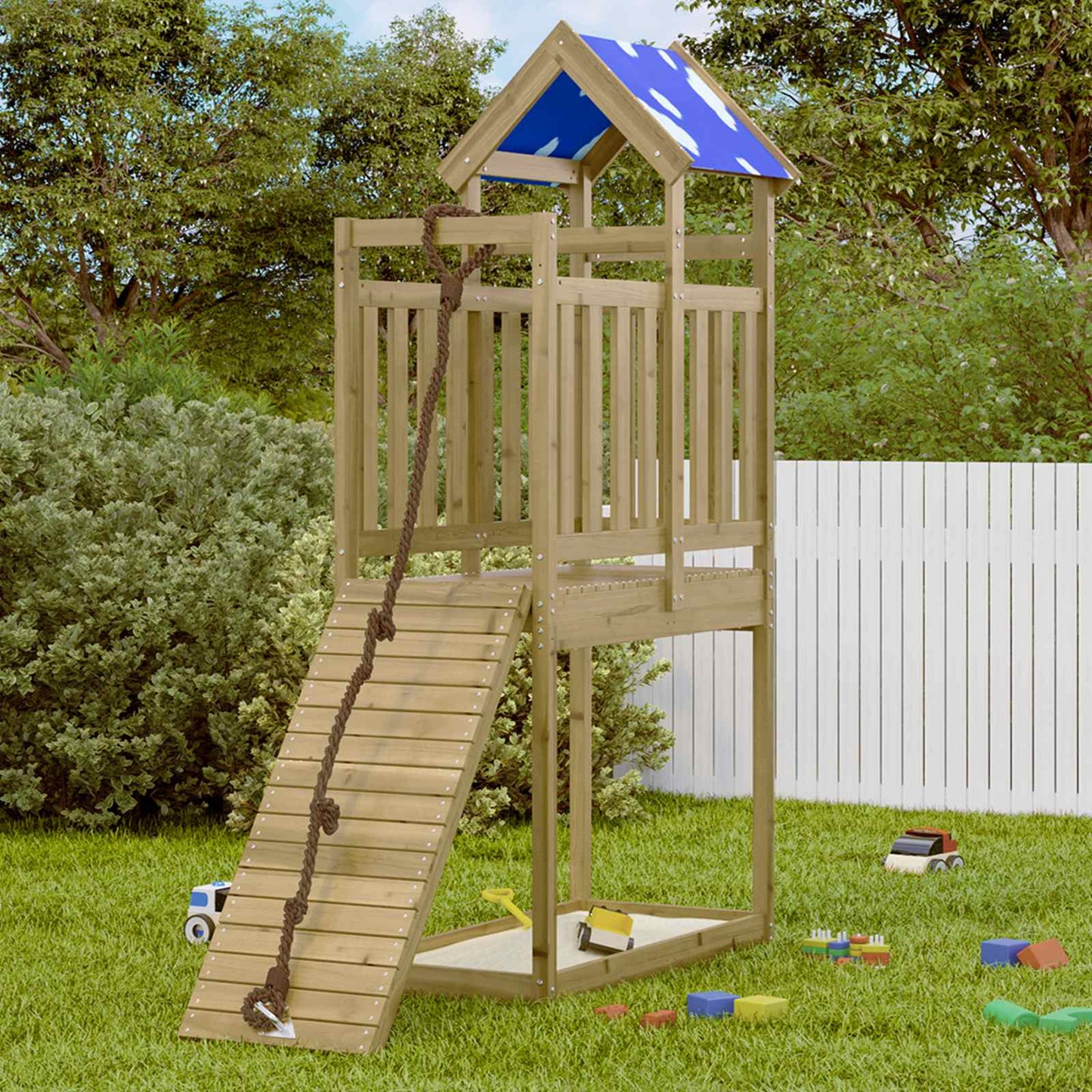 Speeltoren Bruin Massief geïmpregneerd hout is nu te koop bij PeponiXL, paradijselijk wonen!
