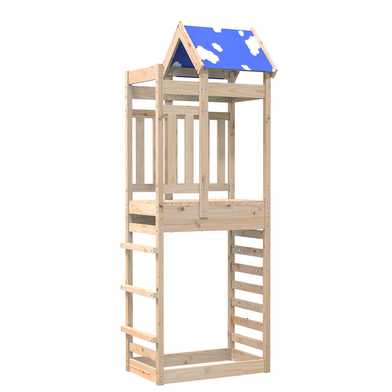 Speeltoren Bruin 85 x 52,5 x 239 cm Massief grenenhout is nu te koop bij PeponiXL, paradijselijk wonen!