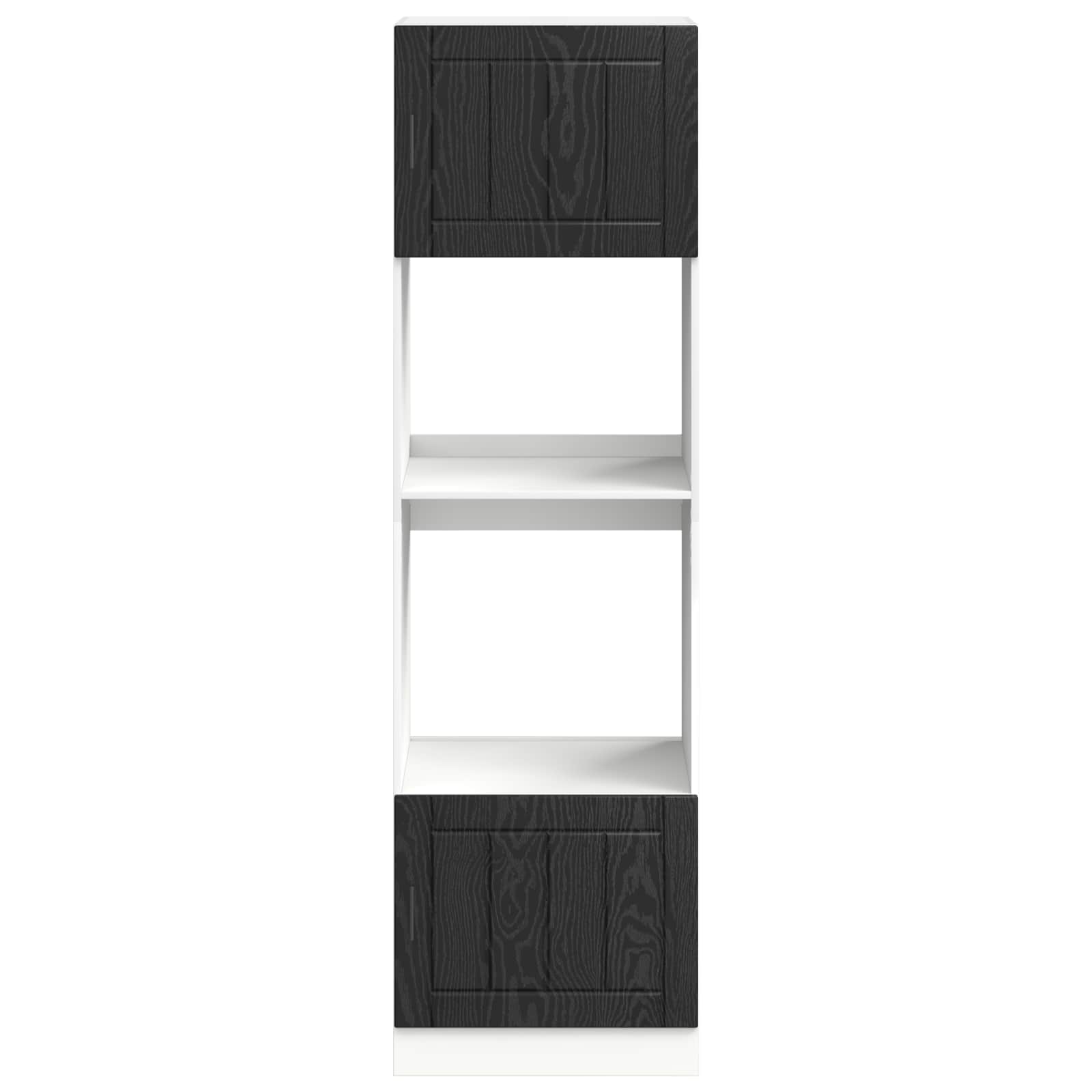 Vaatwasserpaneel Zwart Eiken 60 x 57 x 207 cm Bewerkt hout is nu te koop bij PeponiXL, paradijselijk wonen!