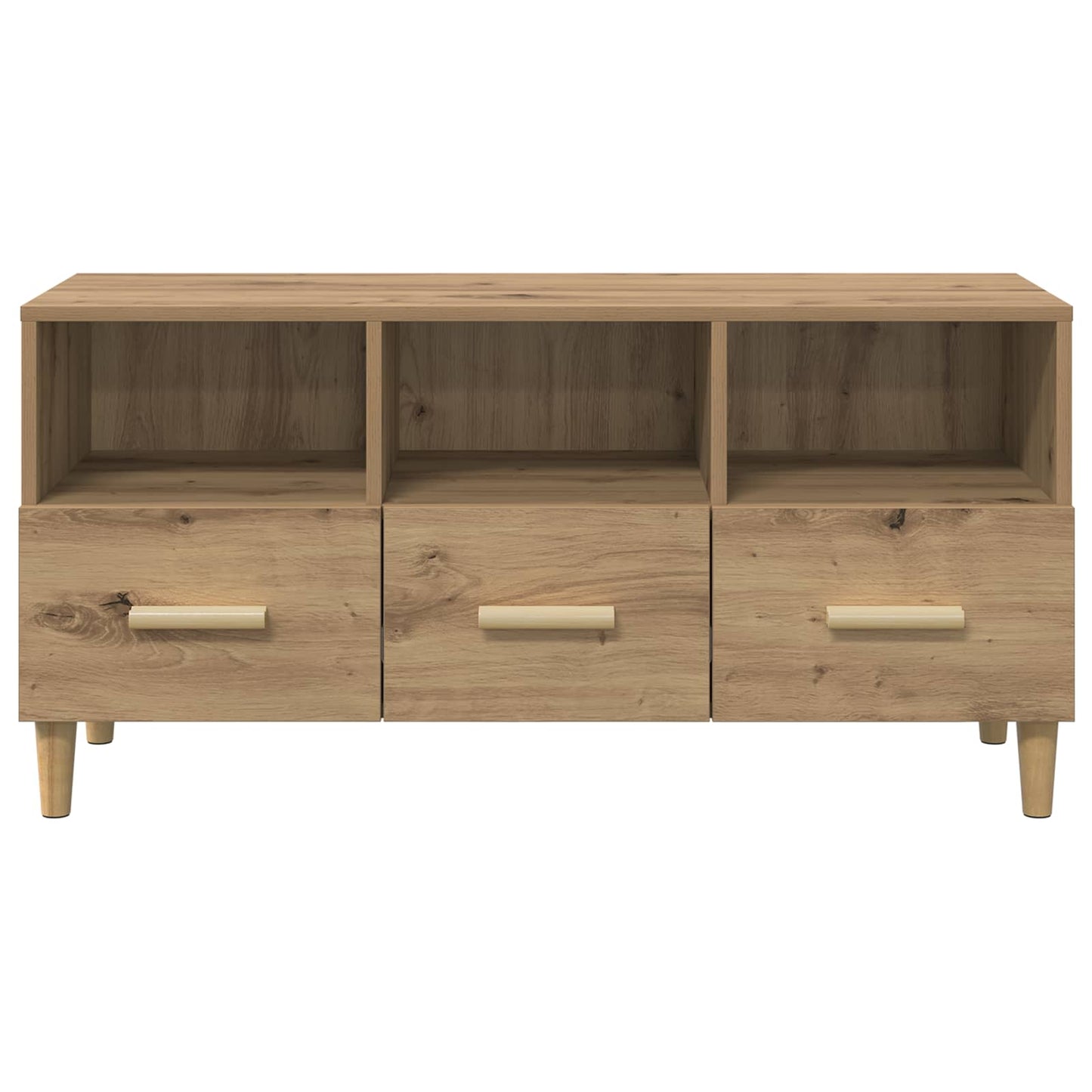 TV-kast Ambachtelijk eiken 102 x 36 x 50 cm Bewerkt hout is nu te koop bij PeponiXL, paradijselijk wonen!