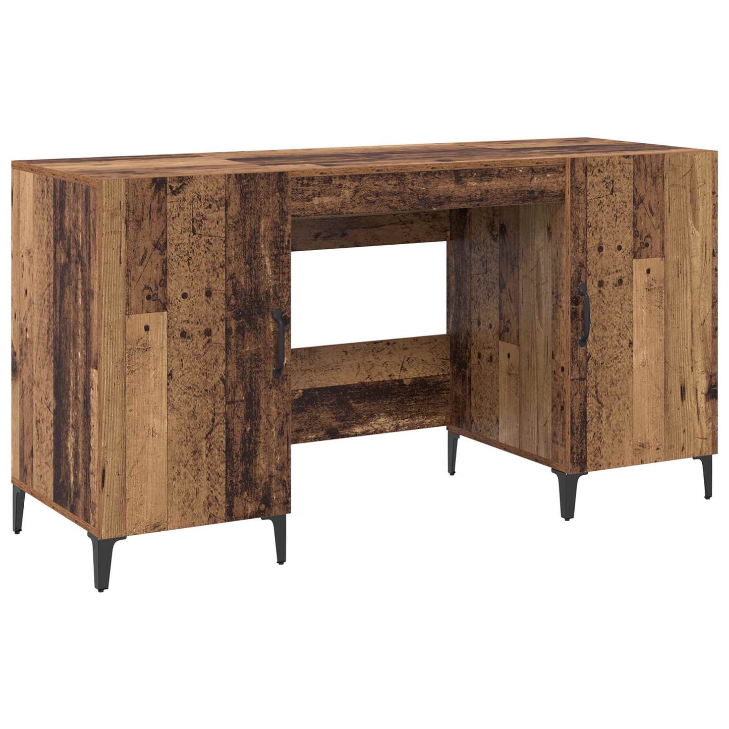 Bureau met opslag Oudhout 140 x 50 x 75 cm Bewerkt hout is nu te koop bij PeponiXL, paradijselijk wonen!