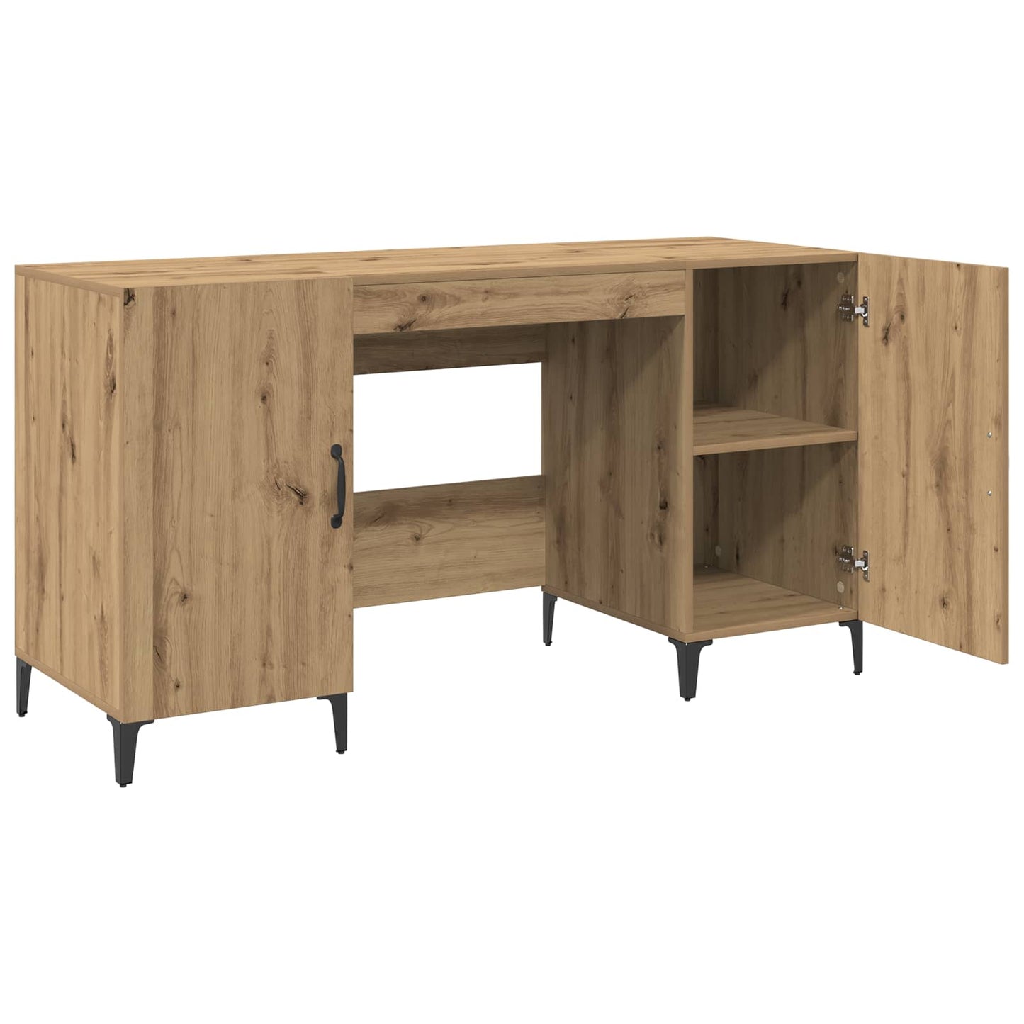 Bureau Ambachtelijk eiken 140 x 50 x 75 cm Bewerkt hout is nu te koop bij PeponiXL, paradijselijk wonen!