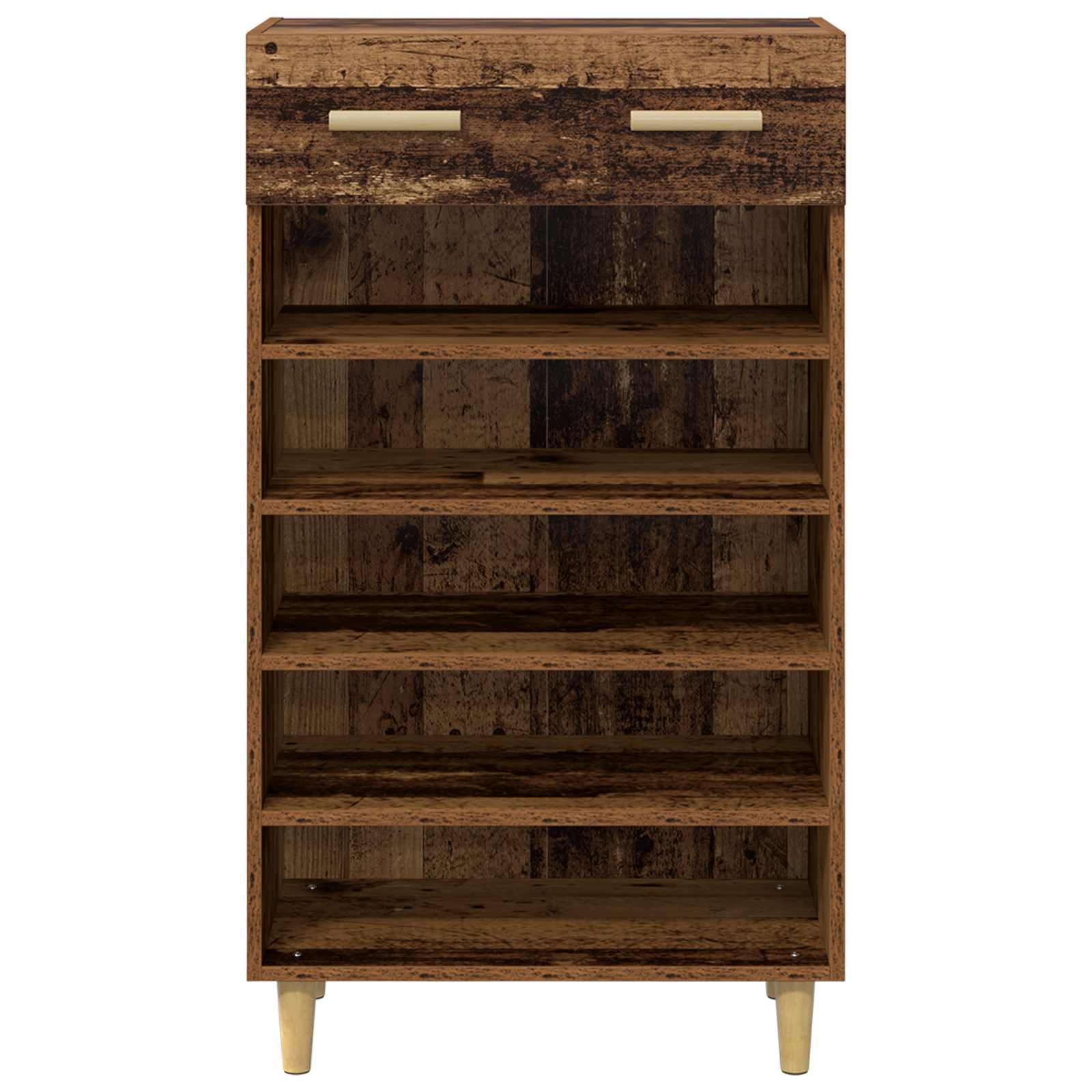 Schoenenkast met lade Oudhout 60 x 35 x 105 cm Bewerkt hout is nu te koop bij PeponiXL, paradijselijk wonen!