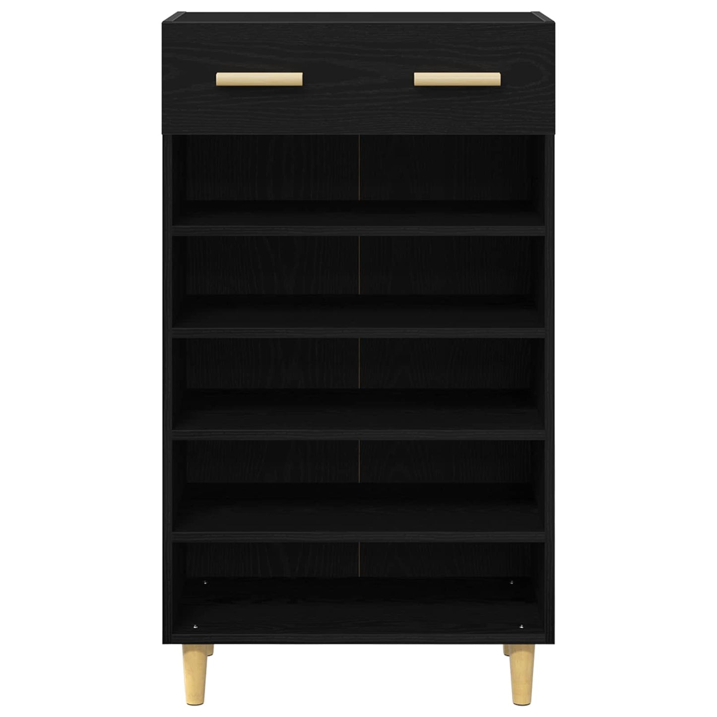 Schoenenkast met lade Zwart Eiken 60 x 35 x 105 cm Bewerkt hout is nu te koop bij PeponiXL, paradijselijk wonen!