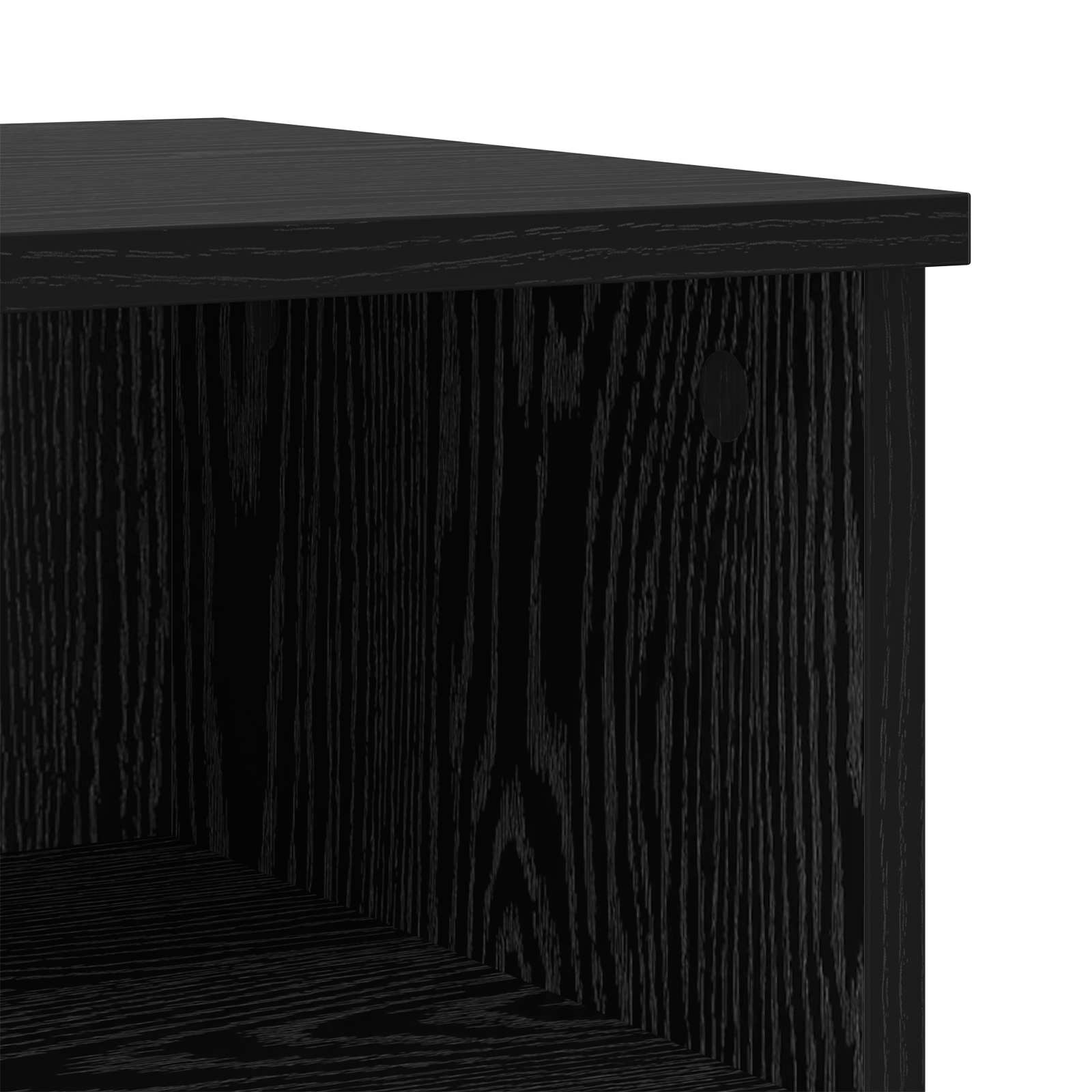 Bed kast met lade Zwart Eiken 40 x 35 x 50 cm Bewerkt hout is nu te koop bij PeponiXL, paradijselijk wonen!