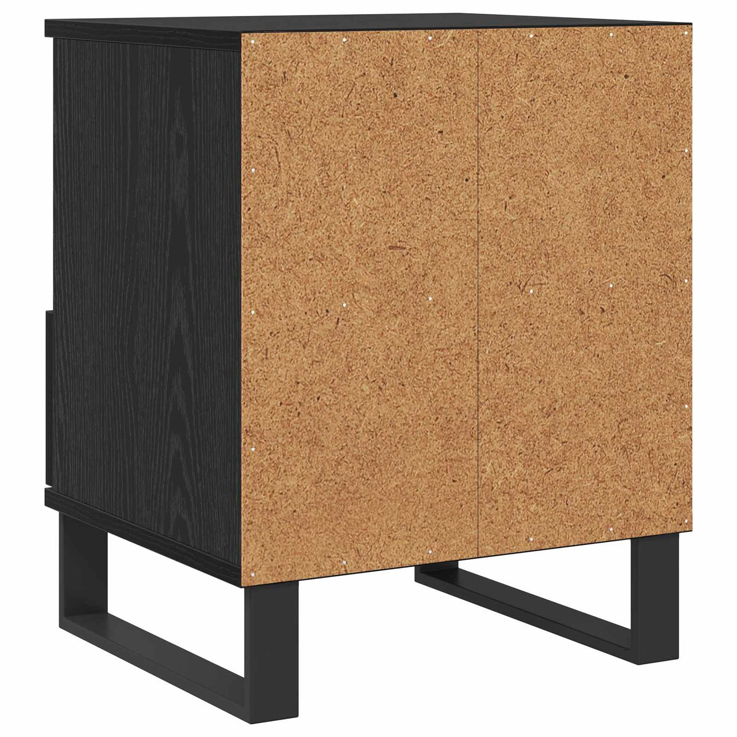 Bed kast met lade Zwart Eiken 40 x 35 x 50 cm Bewerkt hout is nu te koop bij PeponiXL, paradijselijk wonen!