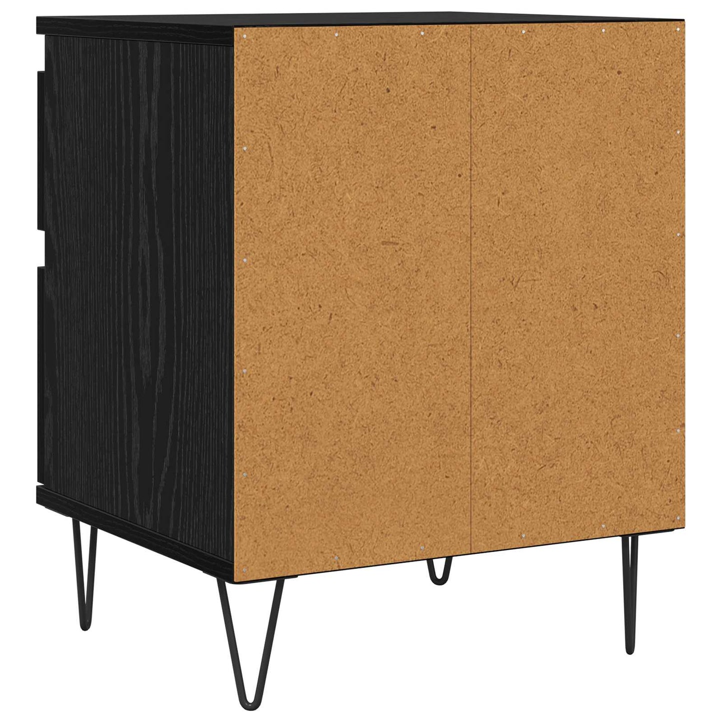 Bed kast met lade Zwart Eiken 40 x 35 x 50 cm Bewerkt hout is nu te koop bij PeponiXL, paradijselijk wonen!