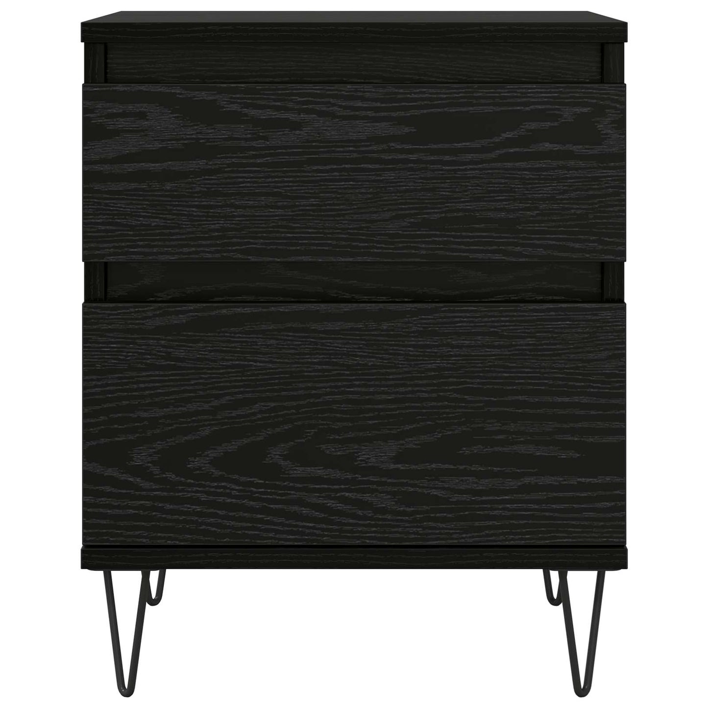 Bed kast met lade Zwart Eiken 40 x 35 x 50 cm Bewerkt hout is nu te koop bij PeponiXL, paradijselijk wonen!