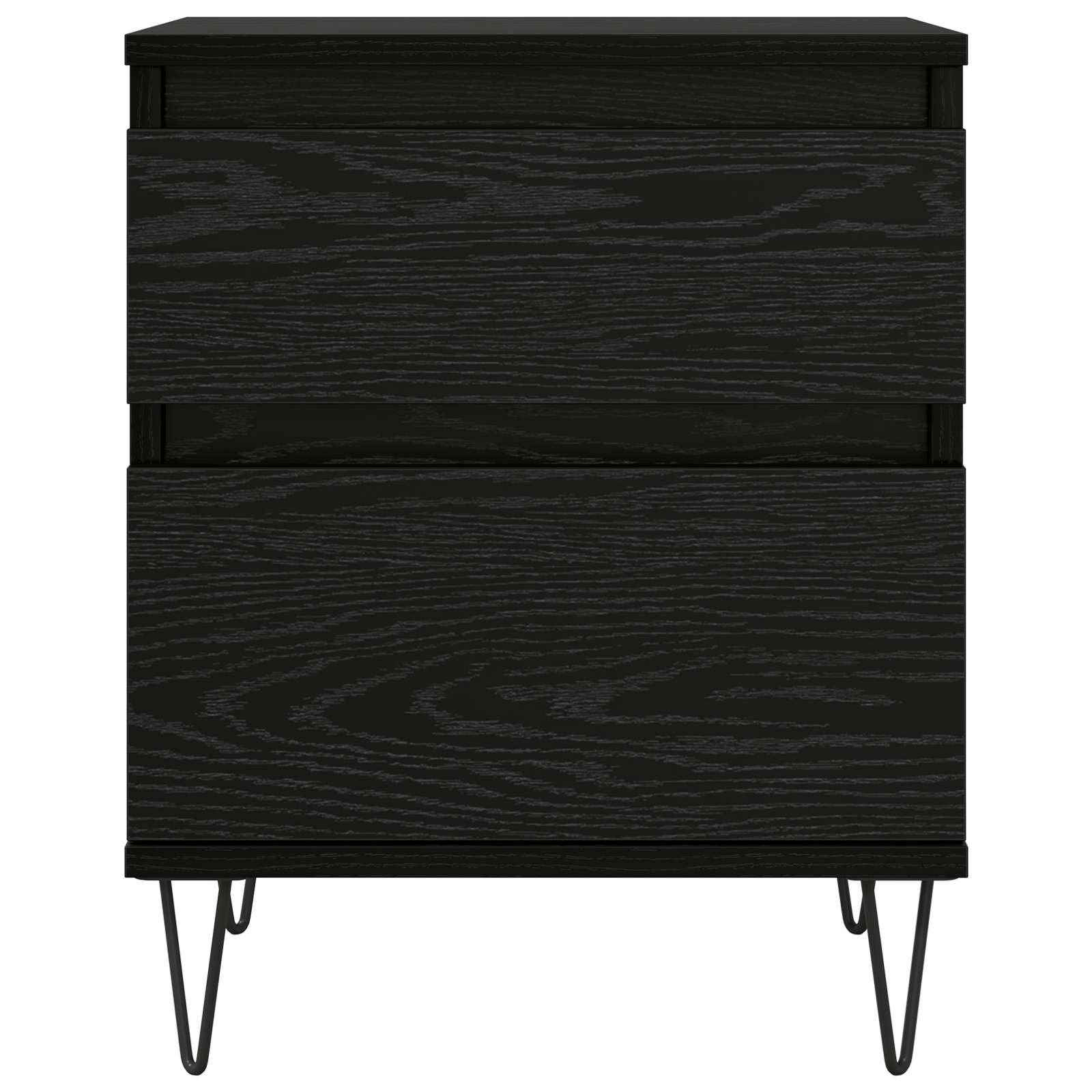 Bed kast met lade Zwart Eiken 40 x 35 x 50 cm Bewerkt hout is nu te koop bij PeponiXL, paradijselijk wonen!