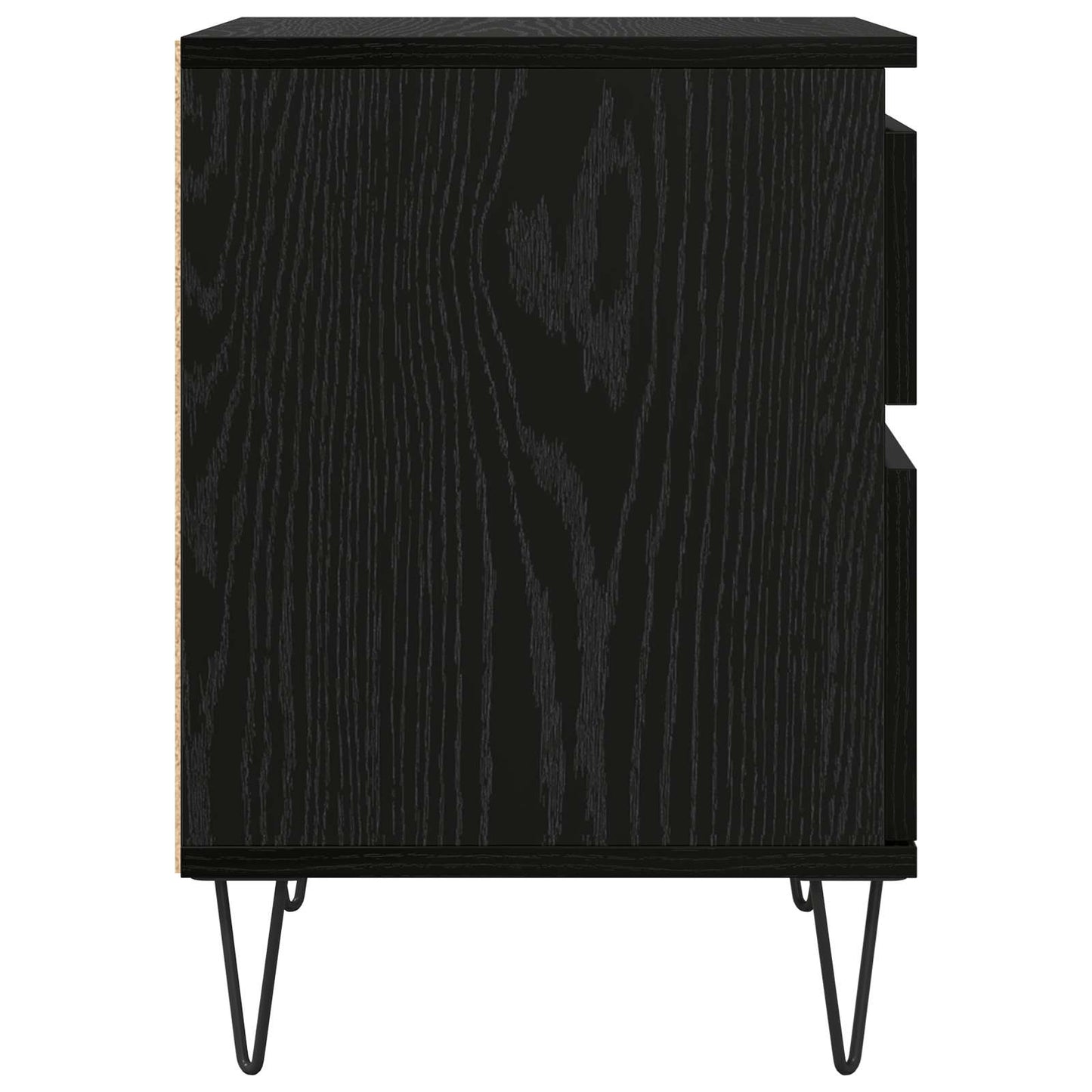 Bed kast met lade Zwart Eiken 40 x 35 x 50 cm Bewerkt hout is nu te koop bij PeponiXL, paradijselijk wonen!