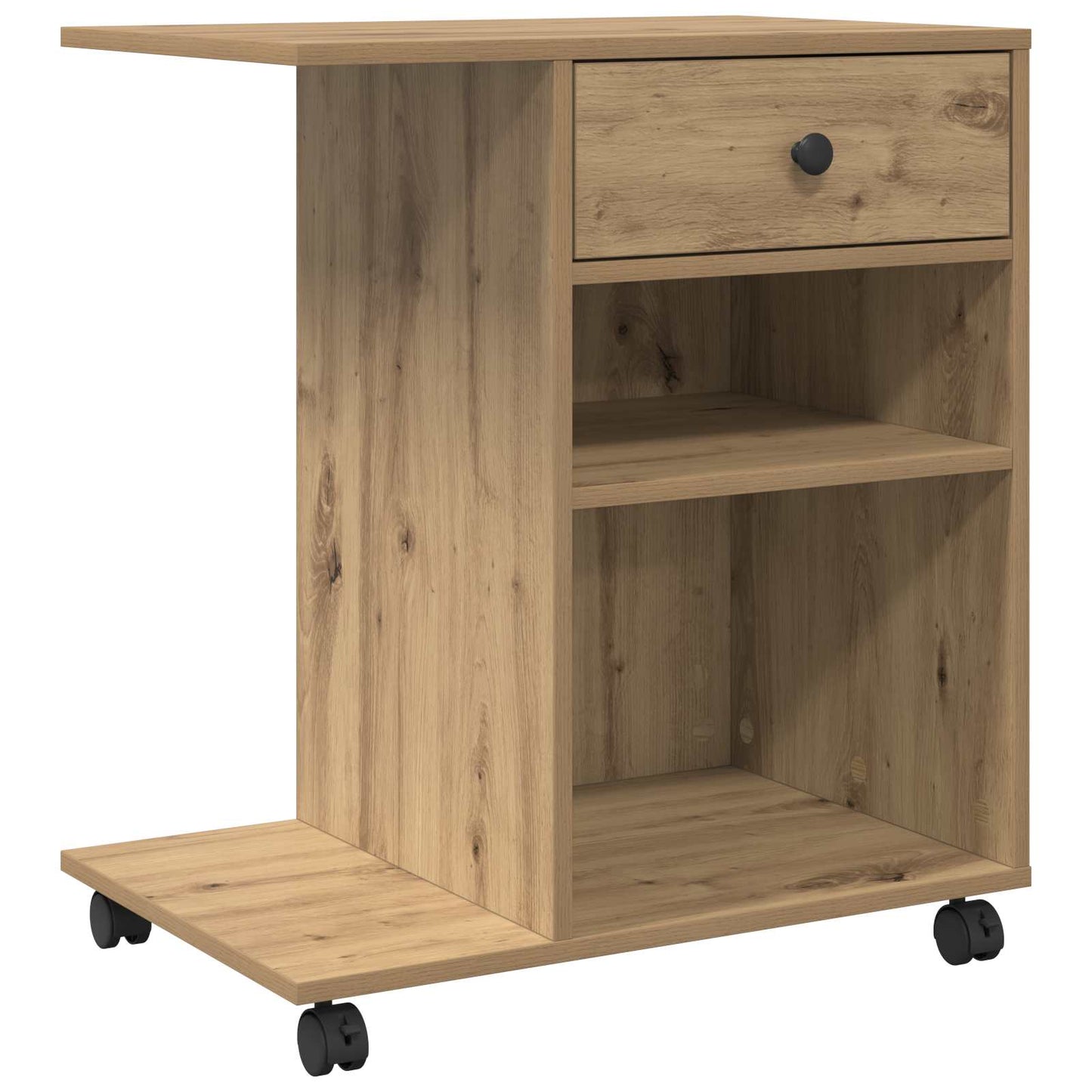 Printerstand Ambachtelijk eiken 60 x 40 x 68.5 cm Bewerkt hout is nu te koop bij PeponiXL, paradijselijk wonen!