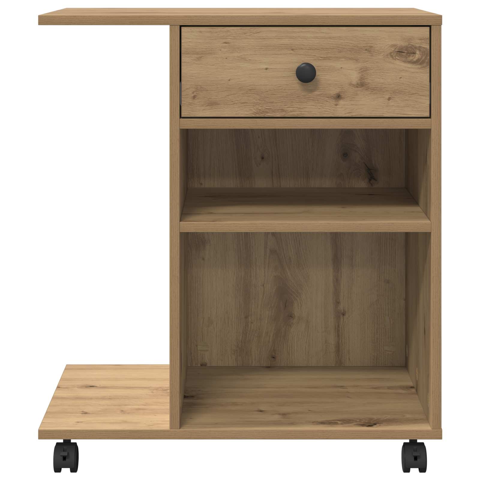 Printerstand Ambachtelijk eiken 60 x 40 x 68.5 cm Bewerkt hout is nu te koop bij PeponiXL, paradijselijk wonen!