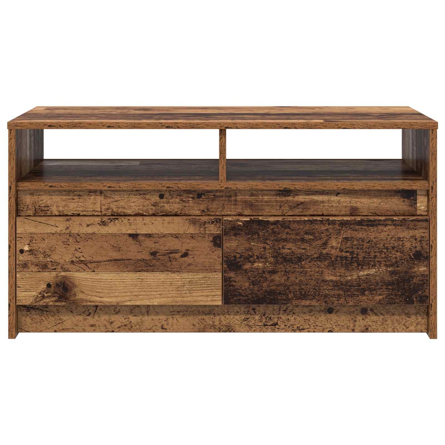 Salontafel met lade Oudhout 90 x 50 x 45 cm Bewerkt hout is nu te koop bij PeponiXL, paradijselijk wonen!