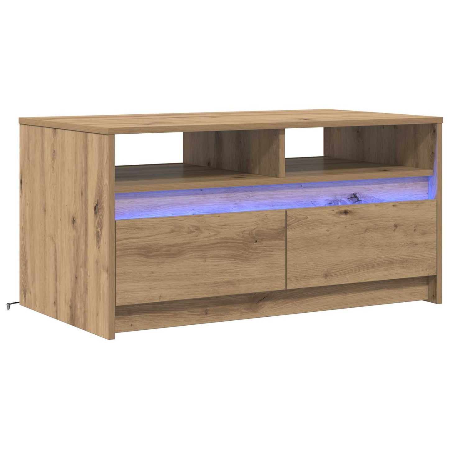 Salontafel Ambachtelijk eiken 90 x 50 x 45 cm Bewerkt hout is nu te koop bij PeponiXL, paradijselijk wonen!