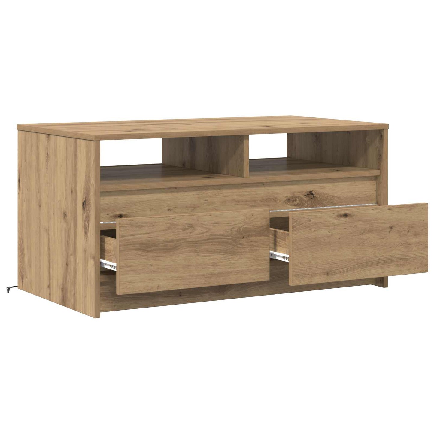 Salontafel Ambachtelijk eiken 90 x 50 x 45 cm Bewerkt hout is nu te koop bij PeponiXL, paradijselijk wonen!