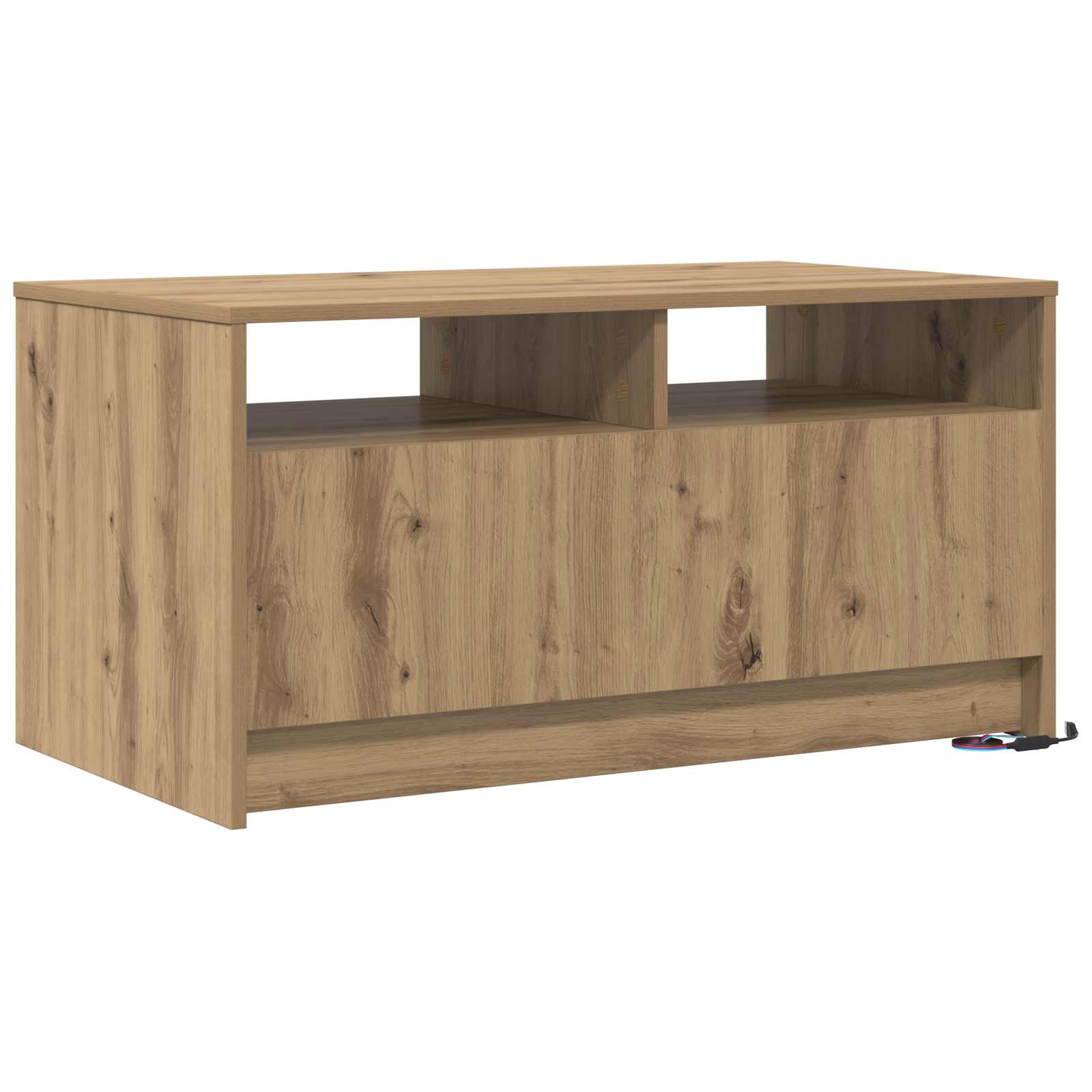 Salontafel Ambachtelijk eiken 90 x 50 x 45 cm Bewerkt hout is nu te koop bij PeponiXL, paradijselijk wonen!