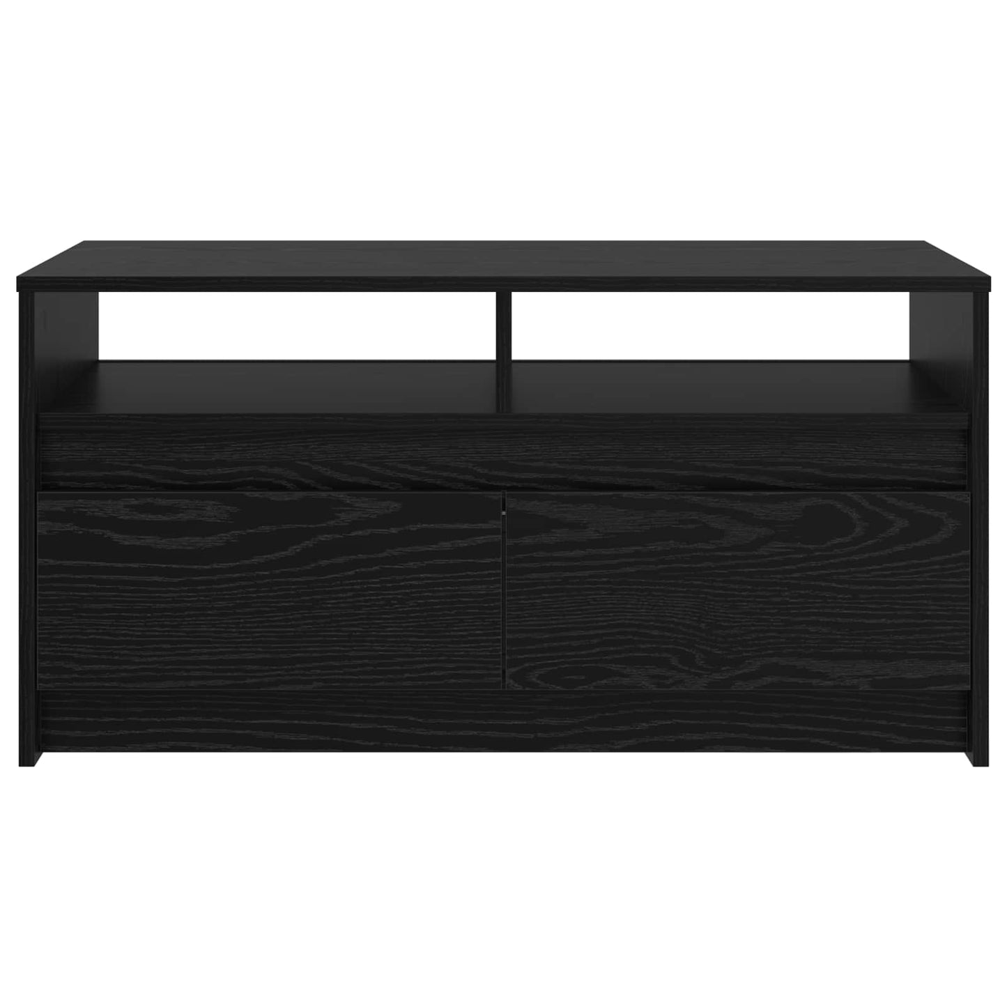 Salontafel met lade Zwart Eiken 90 x 50 x 45 cm Bewerkt hout is nu te koop bij PeponiXL, paradijselijk wonen!