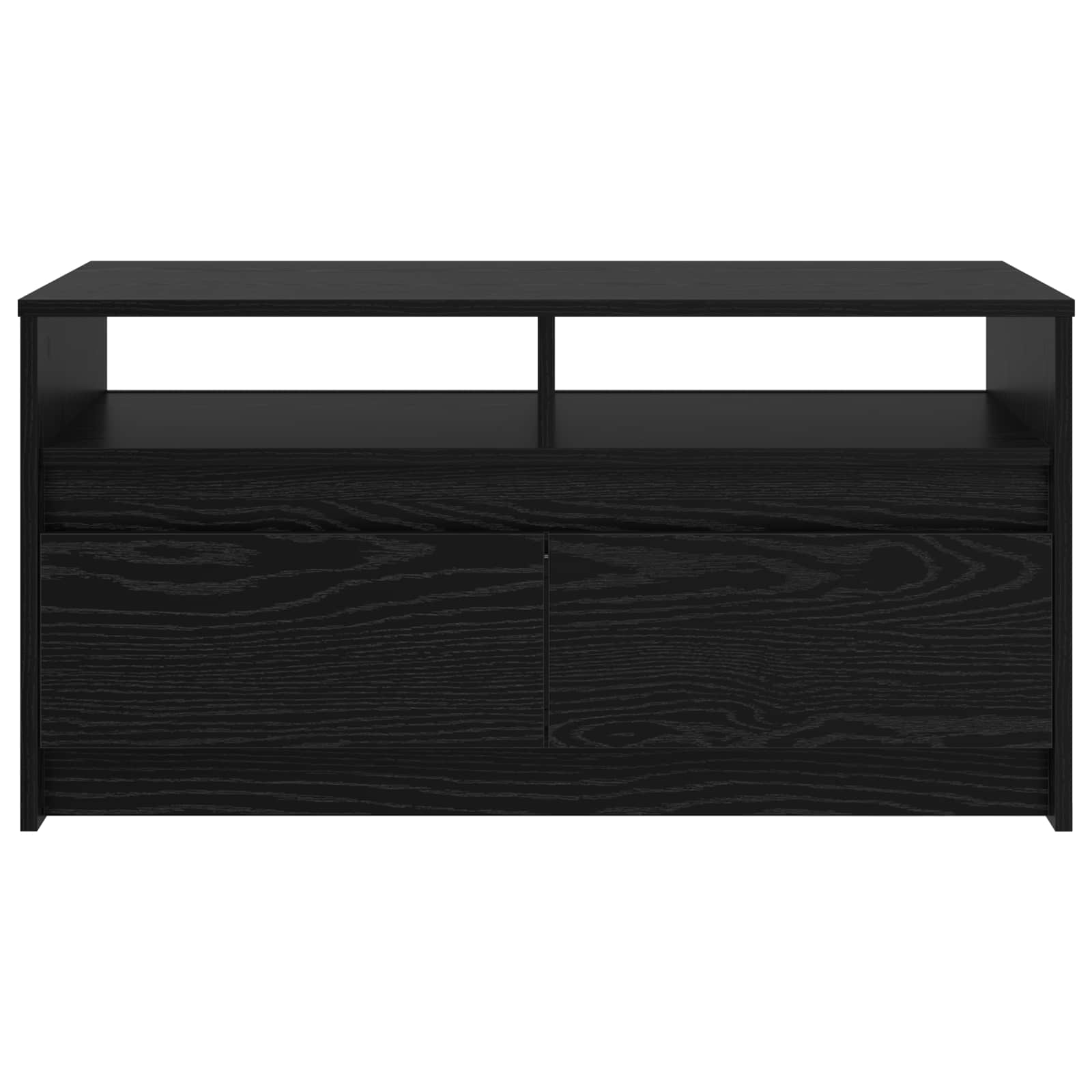 Salontafel met lade Zwart Eiken 90 x 50 x 45 cm Bewerkt hout is nu te koop bij PeponiXL, paradijselijk wonen!