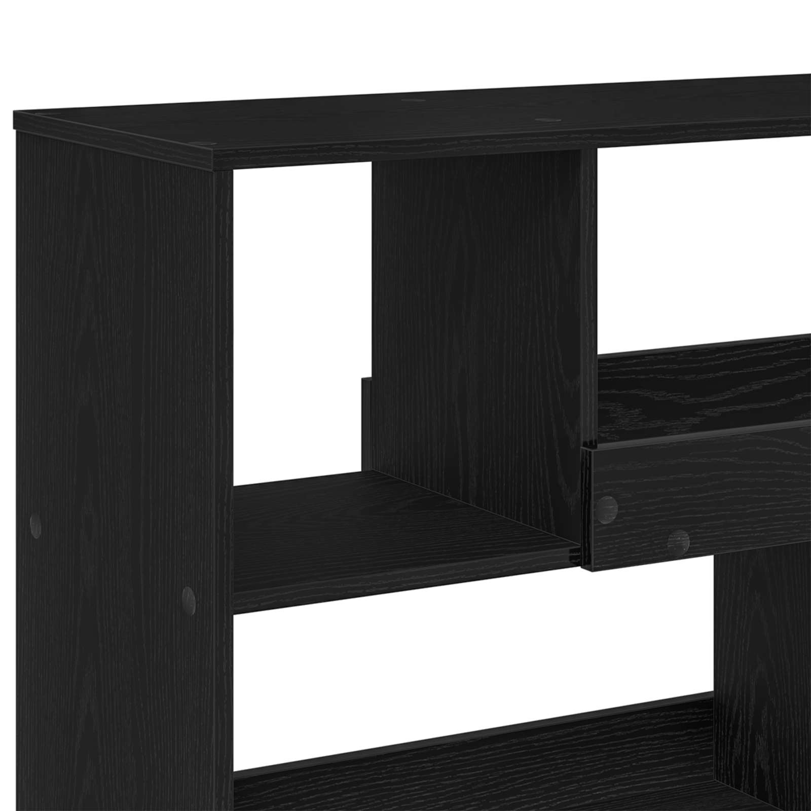 Boekenplank Zwart Eiken 100 x 33 x 94,5 cm Bewerkt hout is nu te koop bij PeponiXL, paradijselijk wonen!