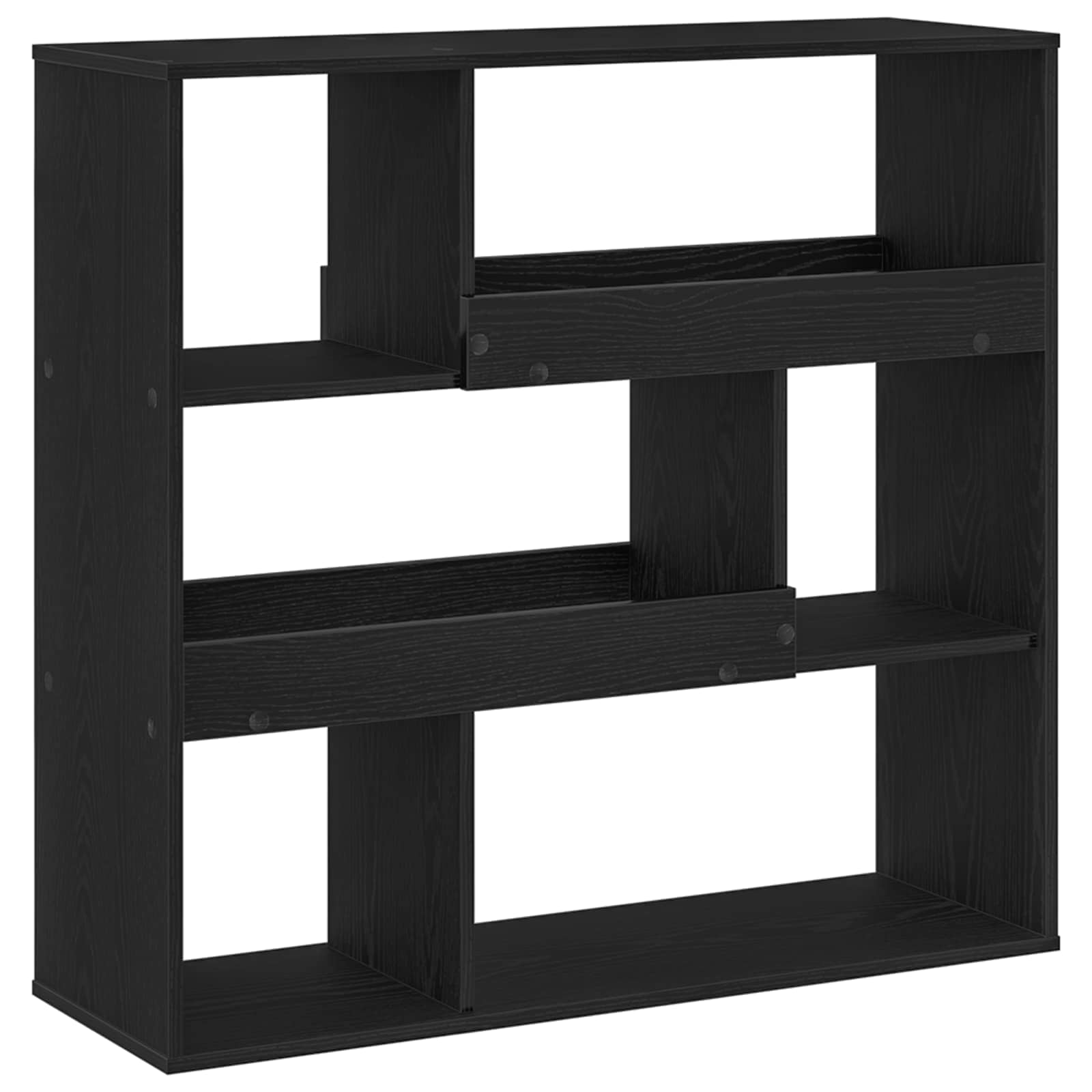 Boekenplank Zwart Eiken 100 x 33 x 94,5 cm Bewerkt hout is nu te koop bij PeponiXL, paradijselijk wonen!