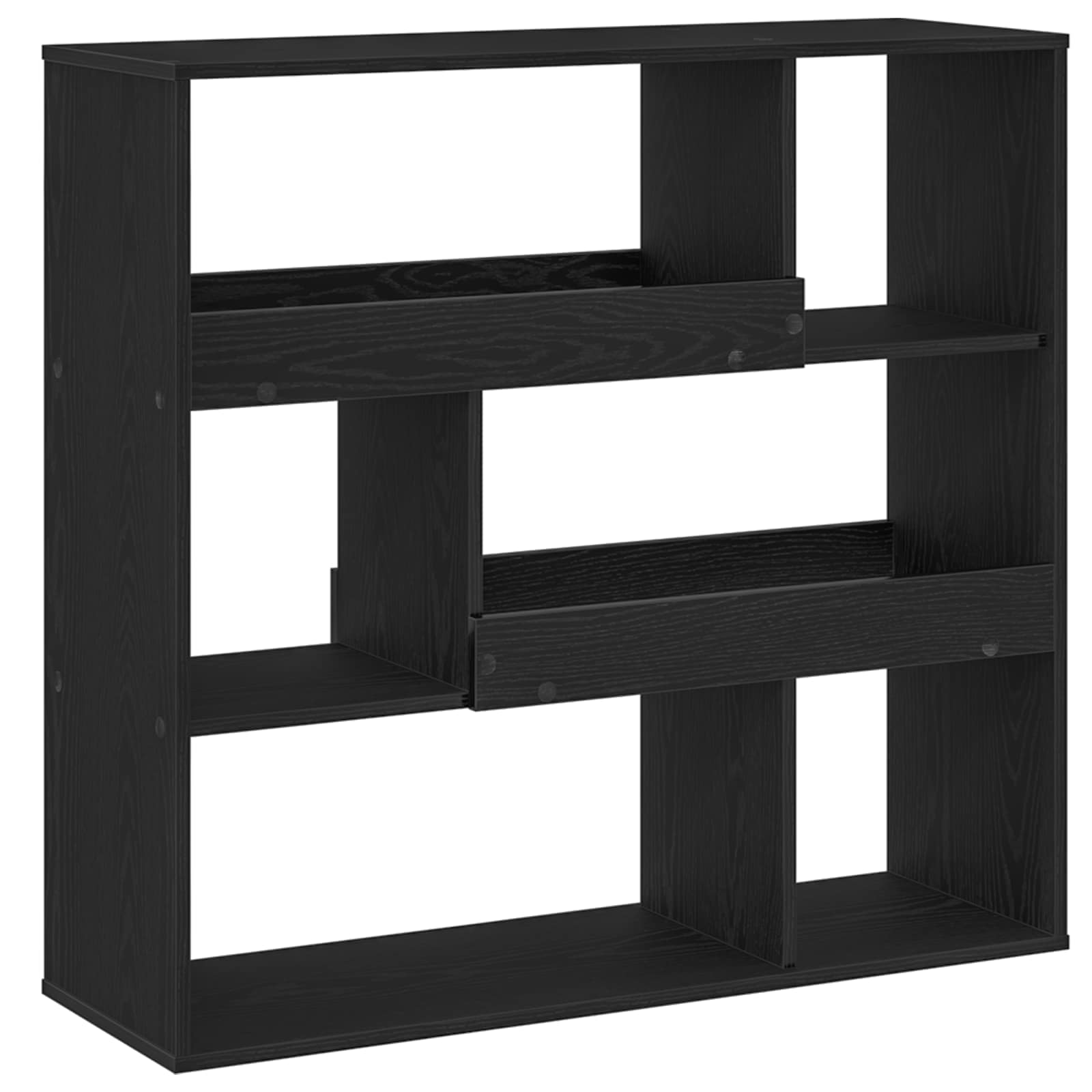 Boekenplank Zwart Eiken 100 x 33 x 94,5 cm Bewerkt hout is nu te koop bij PeponiXL, paradijselijk wonen!